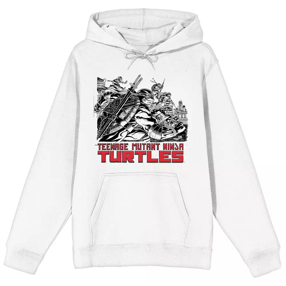 Men's Nickelodeon Teenage Mutant Ninja Turtles Holding Weapons Graphic Hoodie, Size: Small, White Product Image