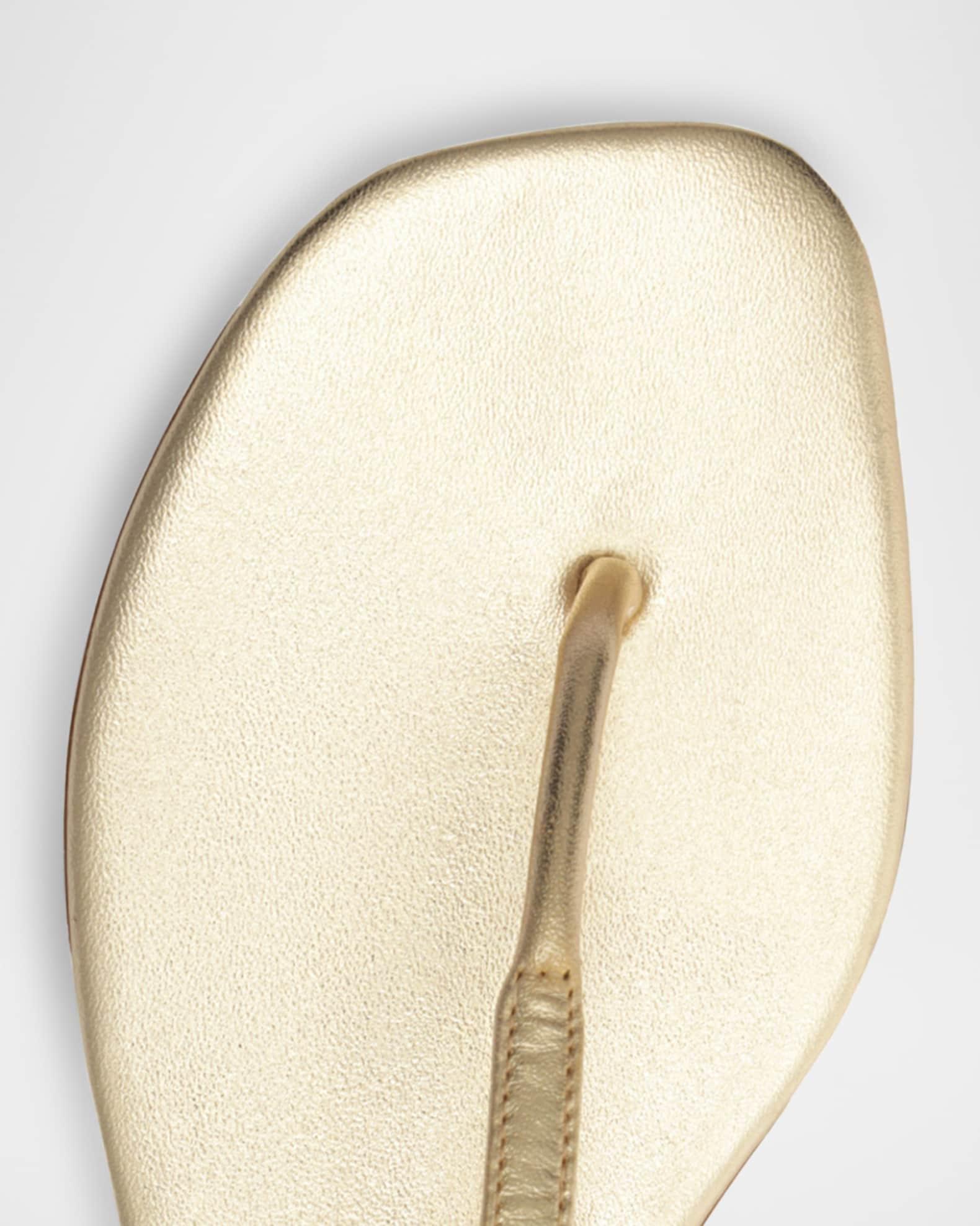 Elsha Metallic T-Strap Flat Sandals Product Image