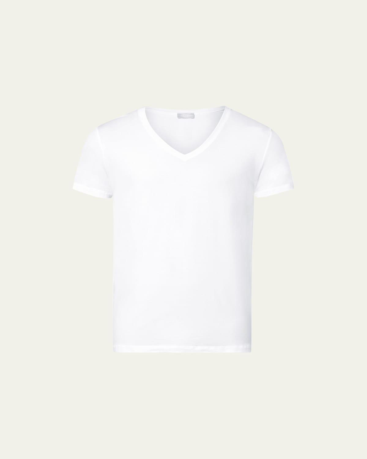 Mens Cotton Superior Short Sleeve V-Neck Tee - Product Image