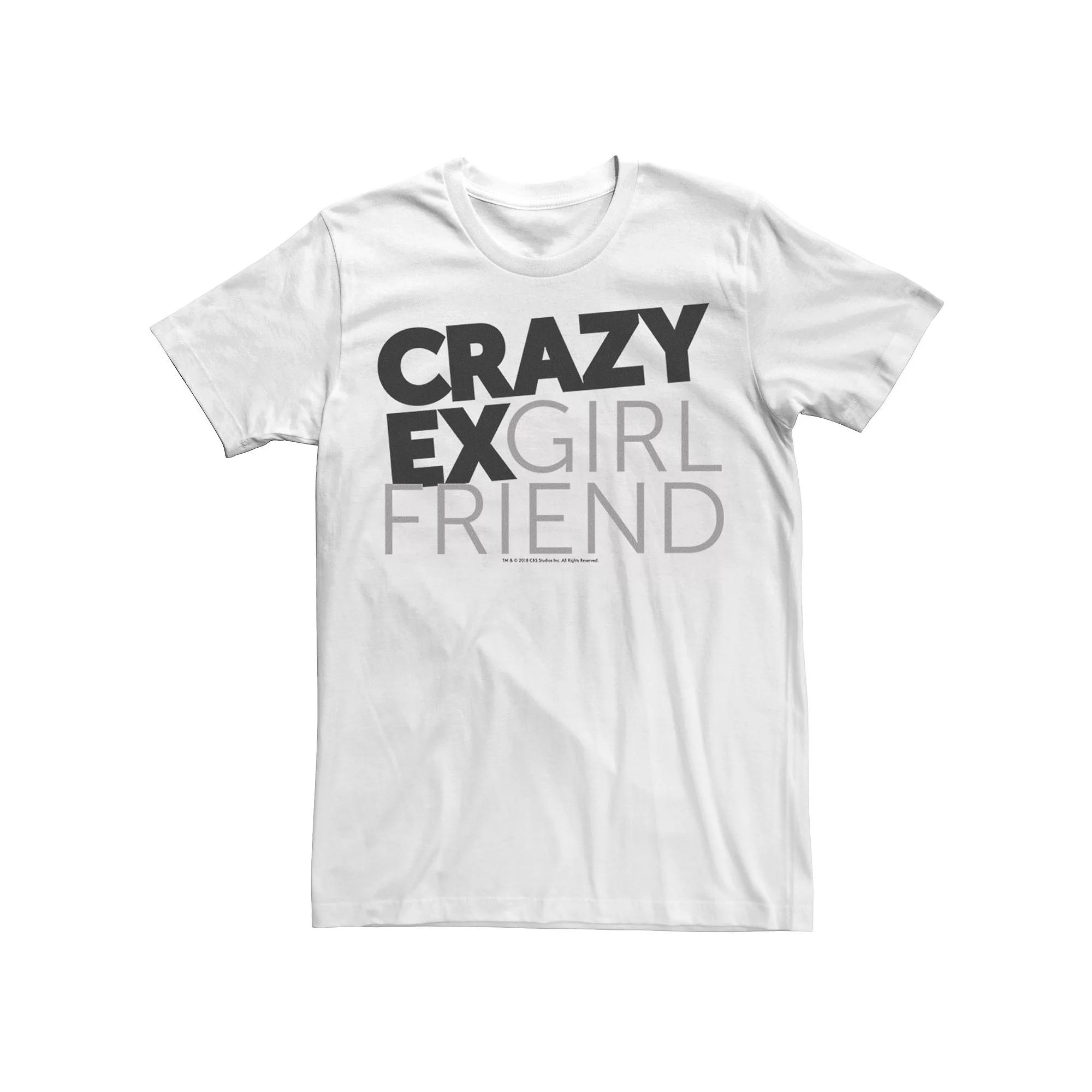 Men's Crazy Ex Girlfriend Black And Grey Font Tee,  Product Image