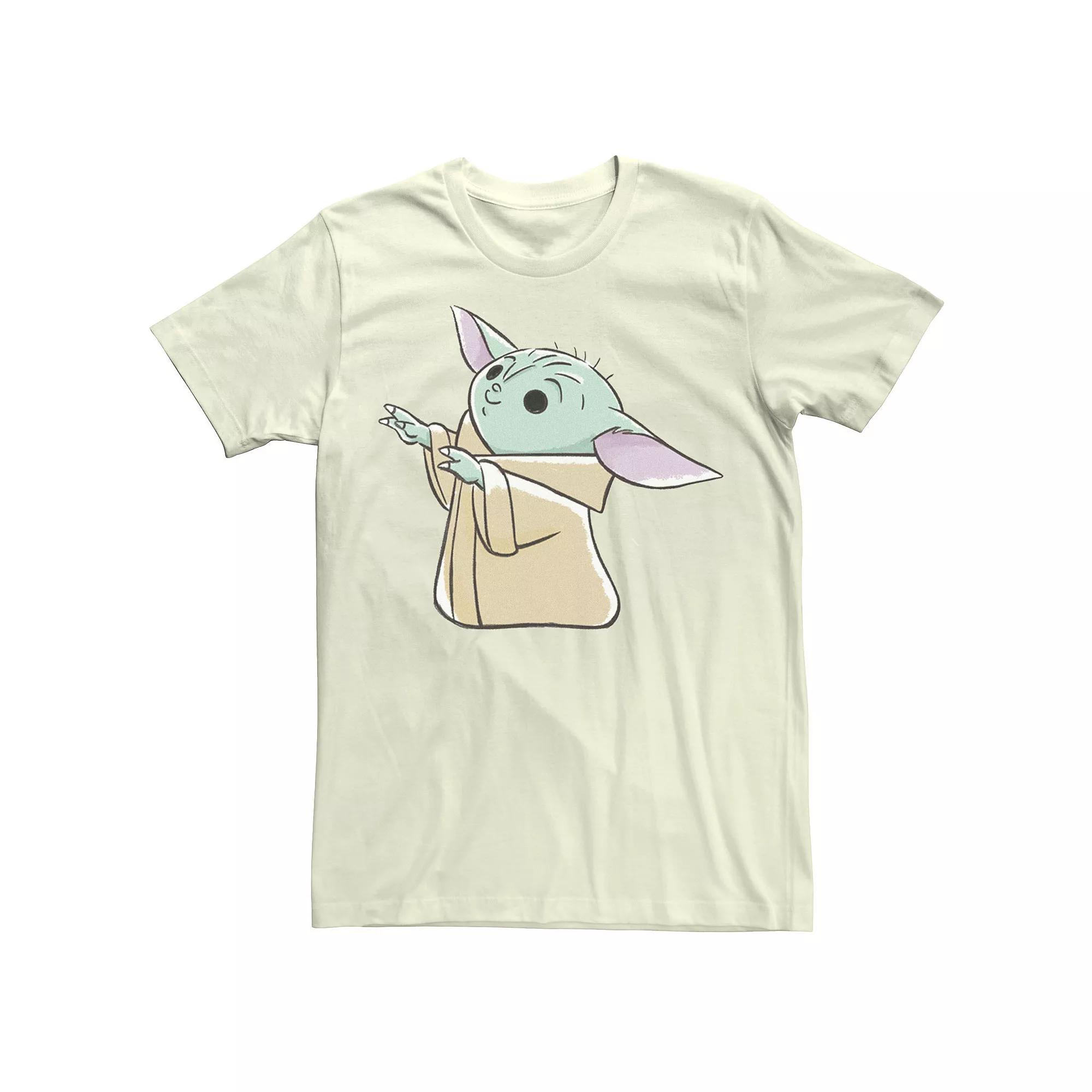 Men's Star Wars The Mandalorian The Child Reaching Up Cartoon Tee,  Product Image