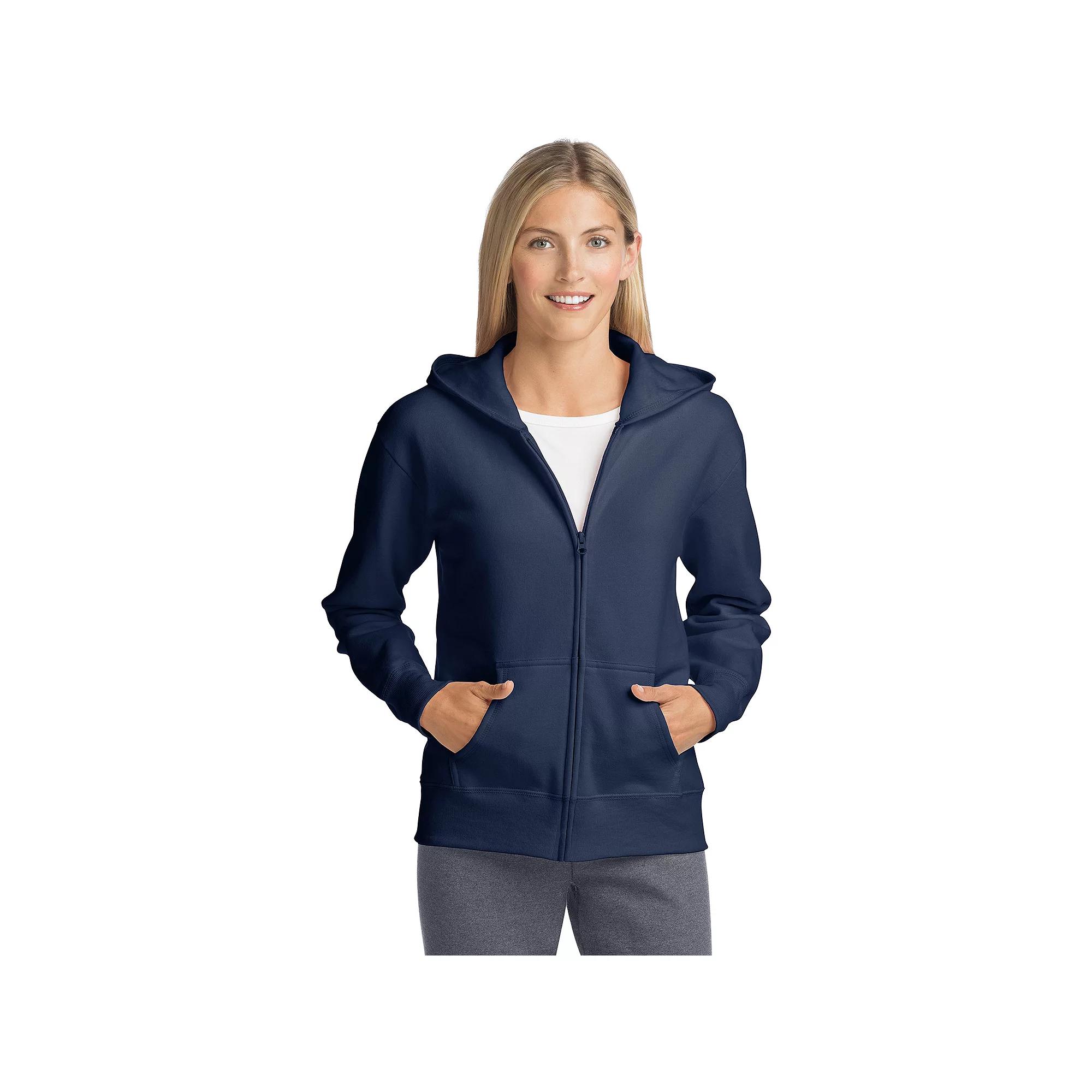 Women's Hanes® EcoSmart Full-Zip Hoodie Sweatshirt,  Product Image