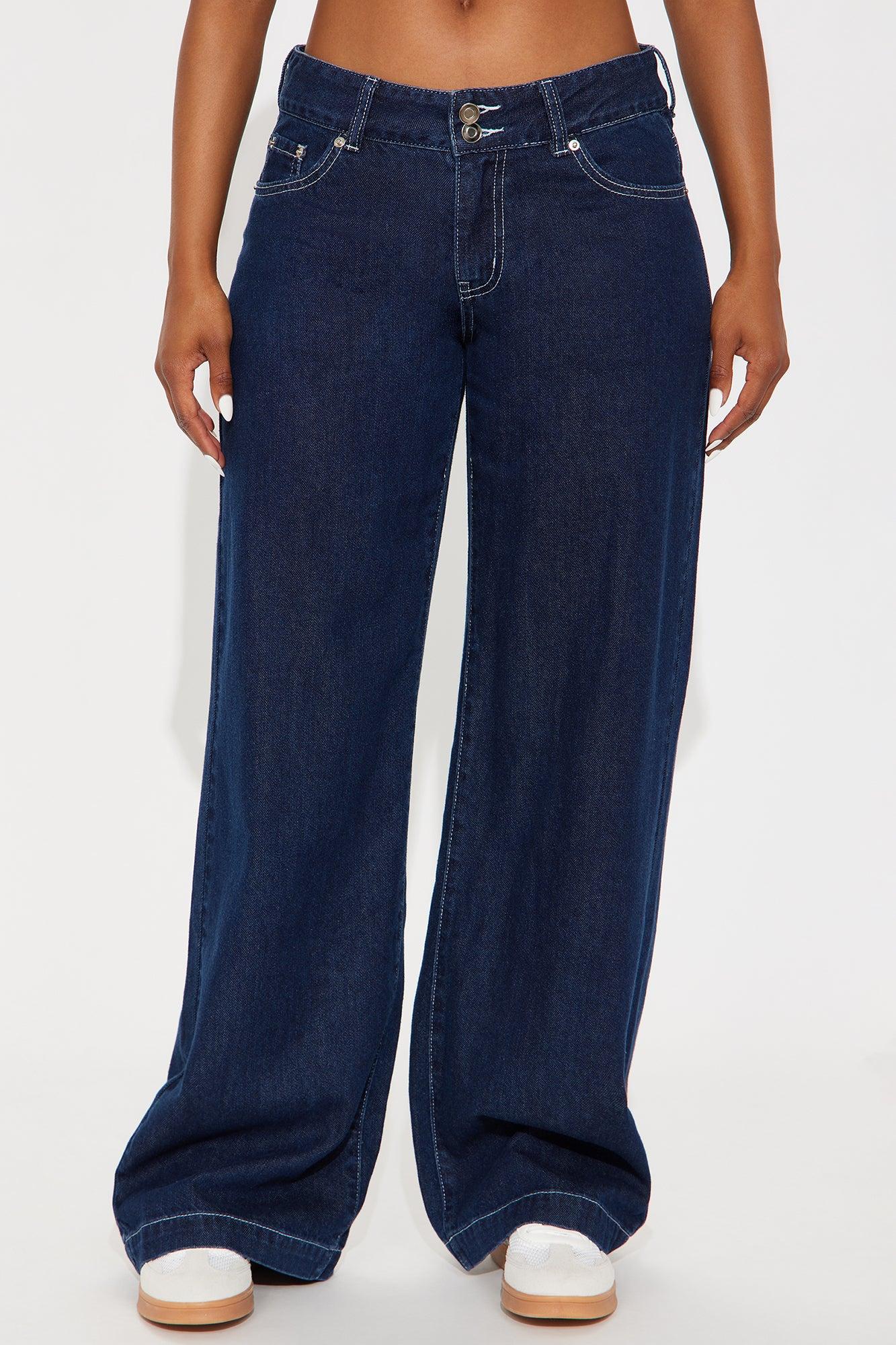 Legendary Low Rise Wide Leg Jeans - Dark Denim Female Product Image