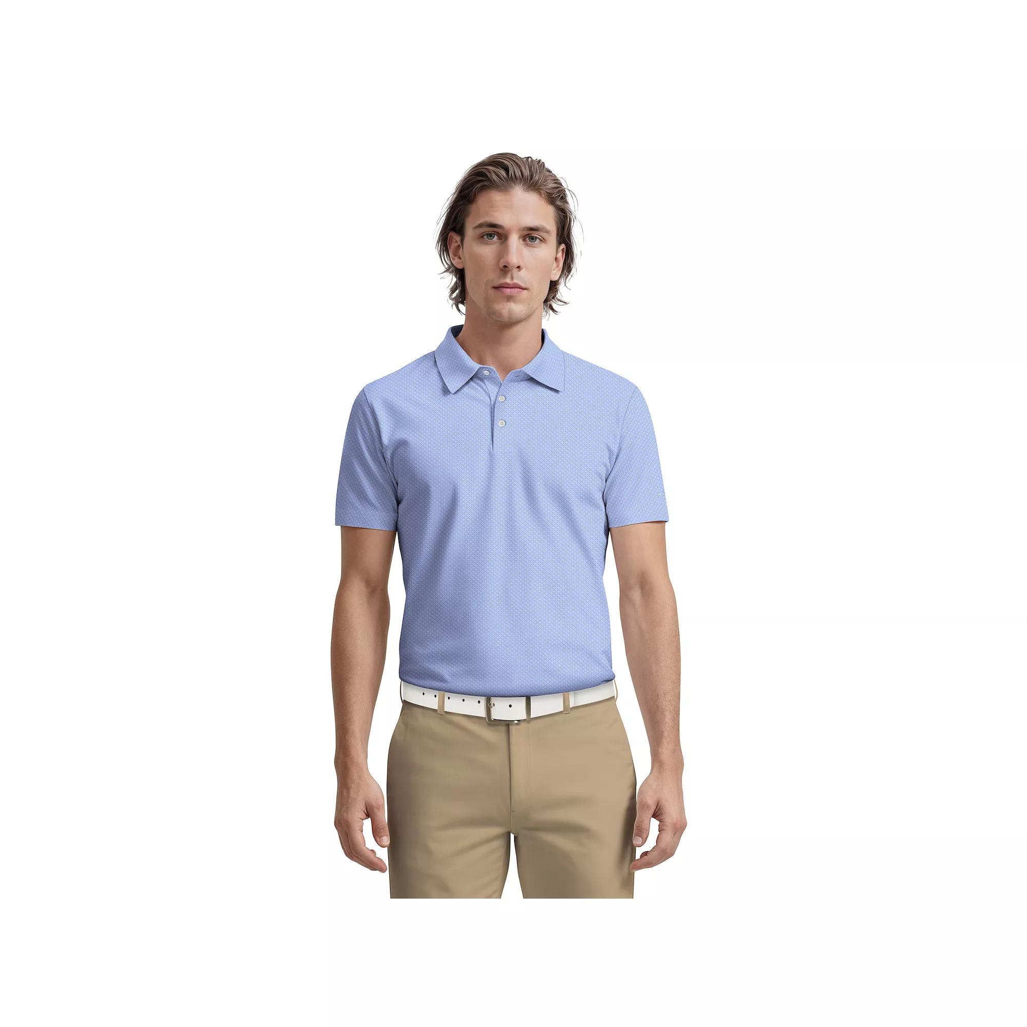 Men's Grand Slam Diamond Jacquard Short Sleeve Golf Polo Shirt,  Product Image