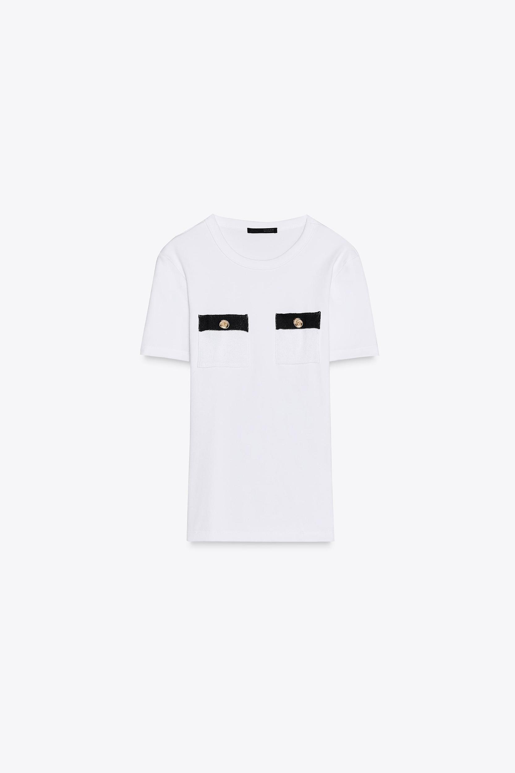 TOP WITH TRICOT DETAIL Product Image