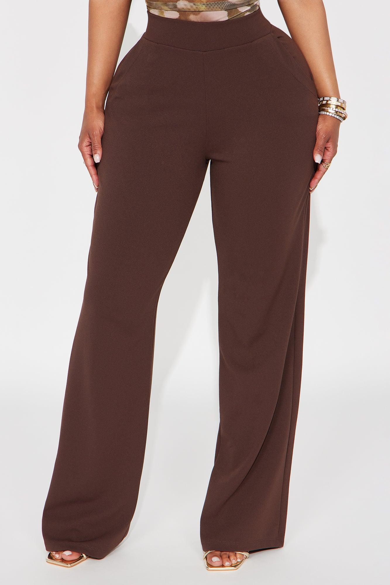 Celine Aria Wide Leg Pants - Chocolate Female Product Image