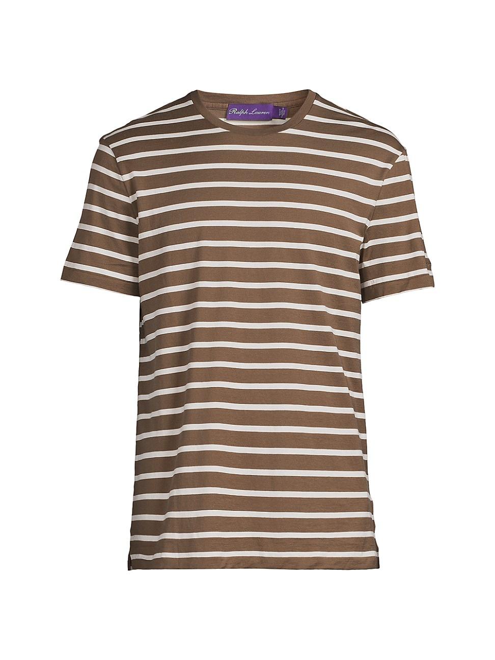 Mens Striped Lisle Crewneck T-Shirt Product Image