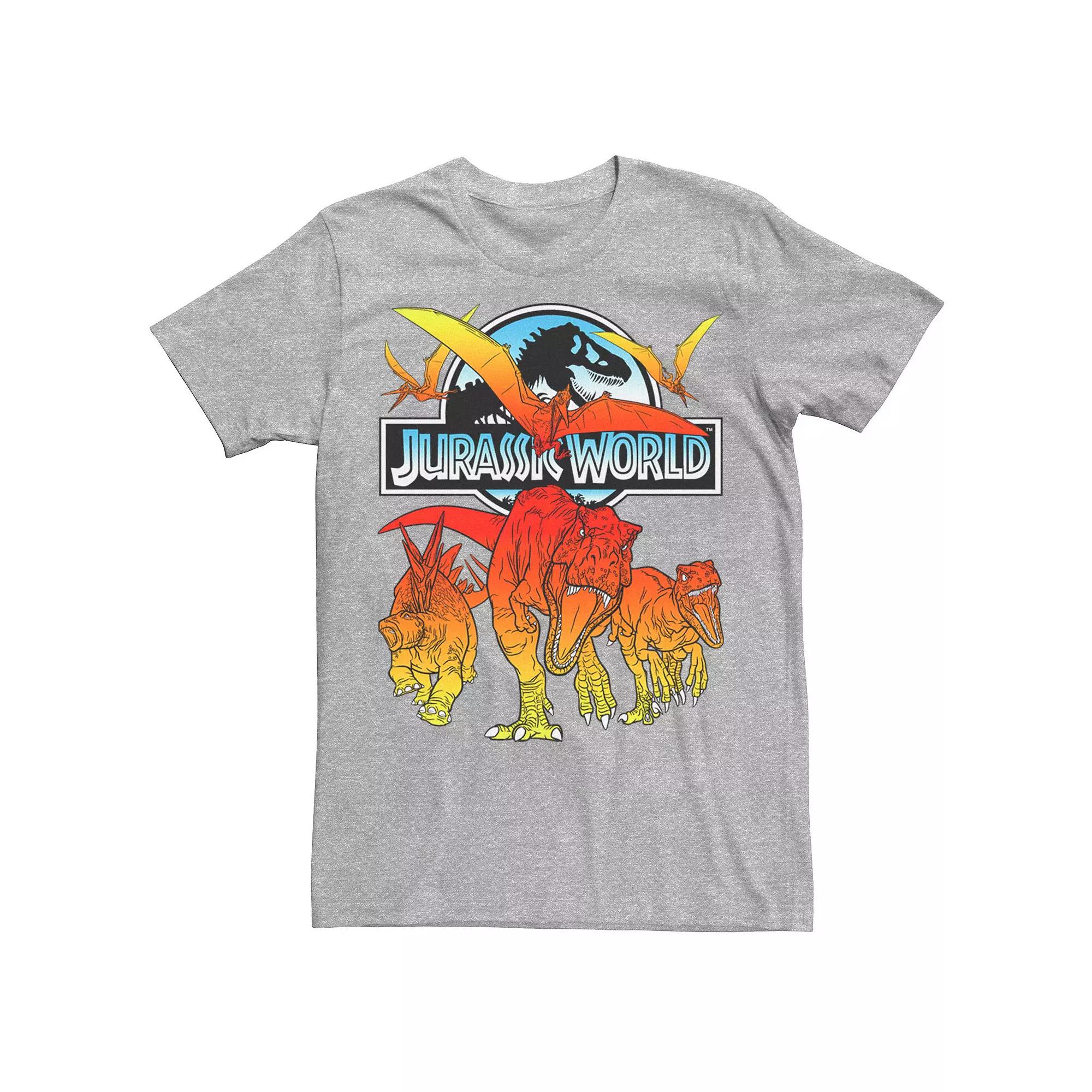 Men's Jurassic World Two Dino Charging Comic Pop Tee,  Product Image