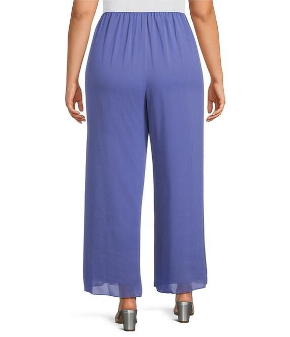 Alex Evenings Plus Size Silky Chiffon Pants Product Image