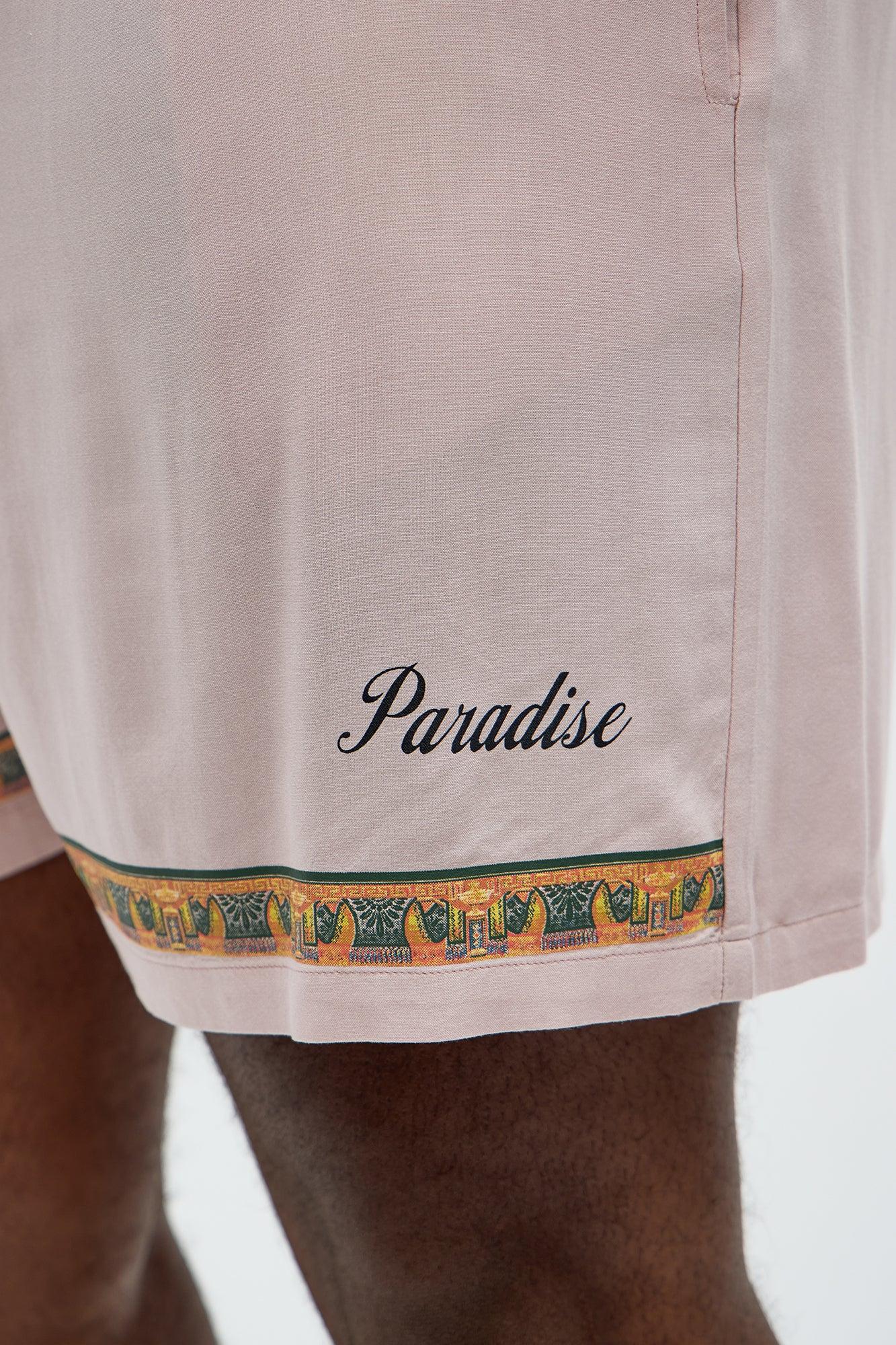 Paradise Set Relaxed Drawstring Short - Pink Male Product Image