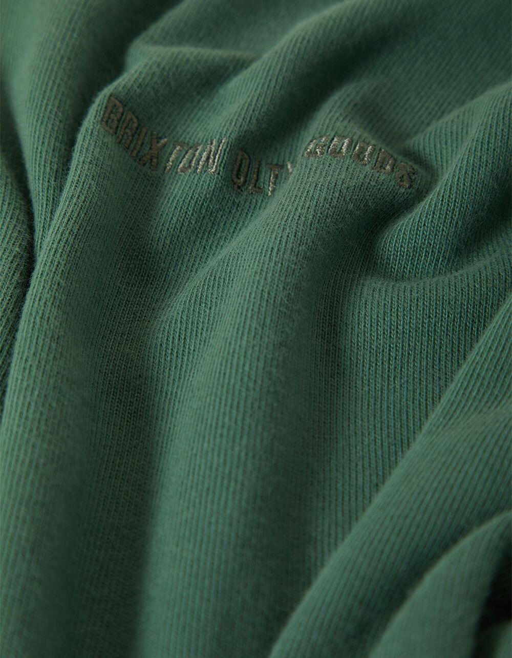 BRIXTON Quality Goods Mens Relaxed Knit Shirt - DK GREEN Product Image