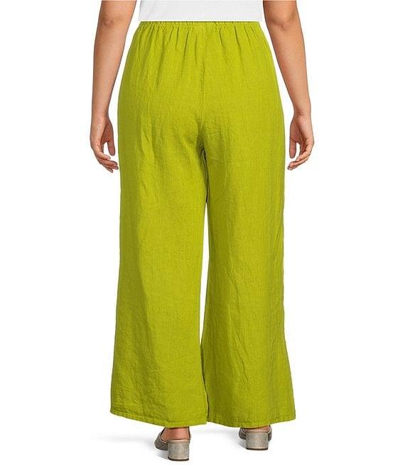 Bryn Walker Plus Size Osca Linen Wide Leg Pull-On Pant Product Image
