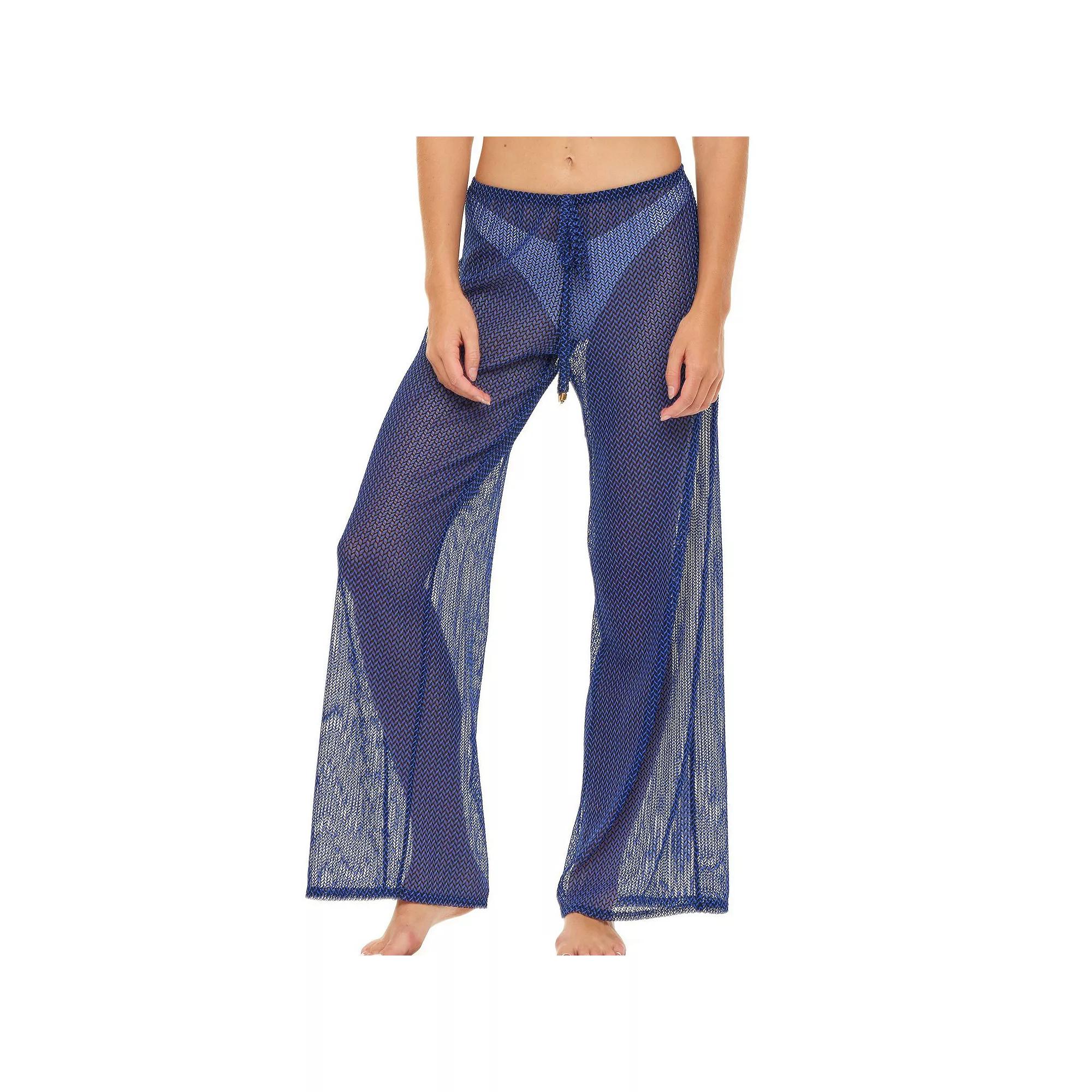 Women's Jordan Taylor Print Sheer Swim Cover-Up Pants,  Product Image