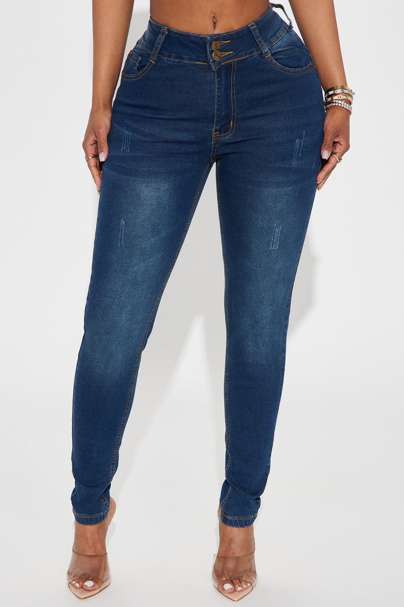 Brooklyn Booty Lifter Stretch Skinny Jeans - Dark Wash Product Image