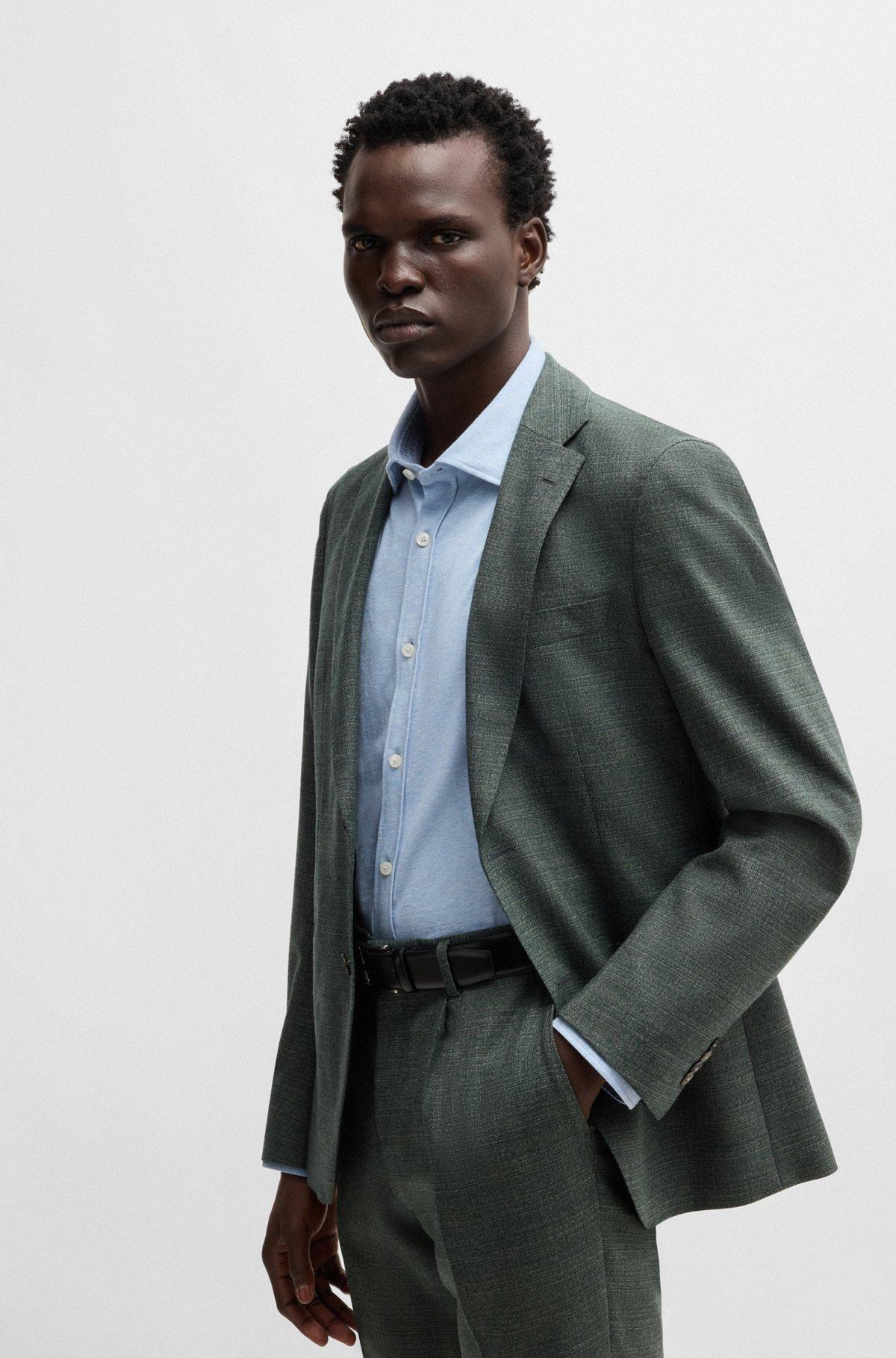 Slim-fit shirt in stretch-cotton jersey Product Image