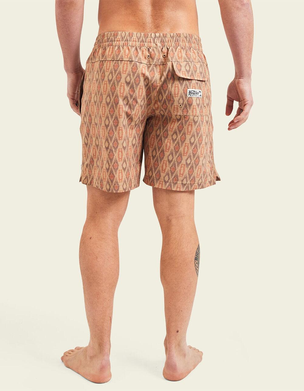 HOWLER BROTHERS Deep Set Mens Boardshorts - BRN/ORANGE Product Image
