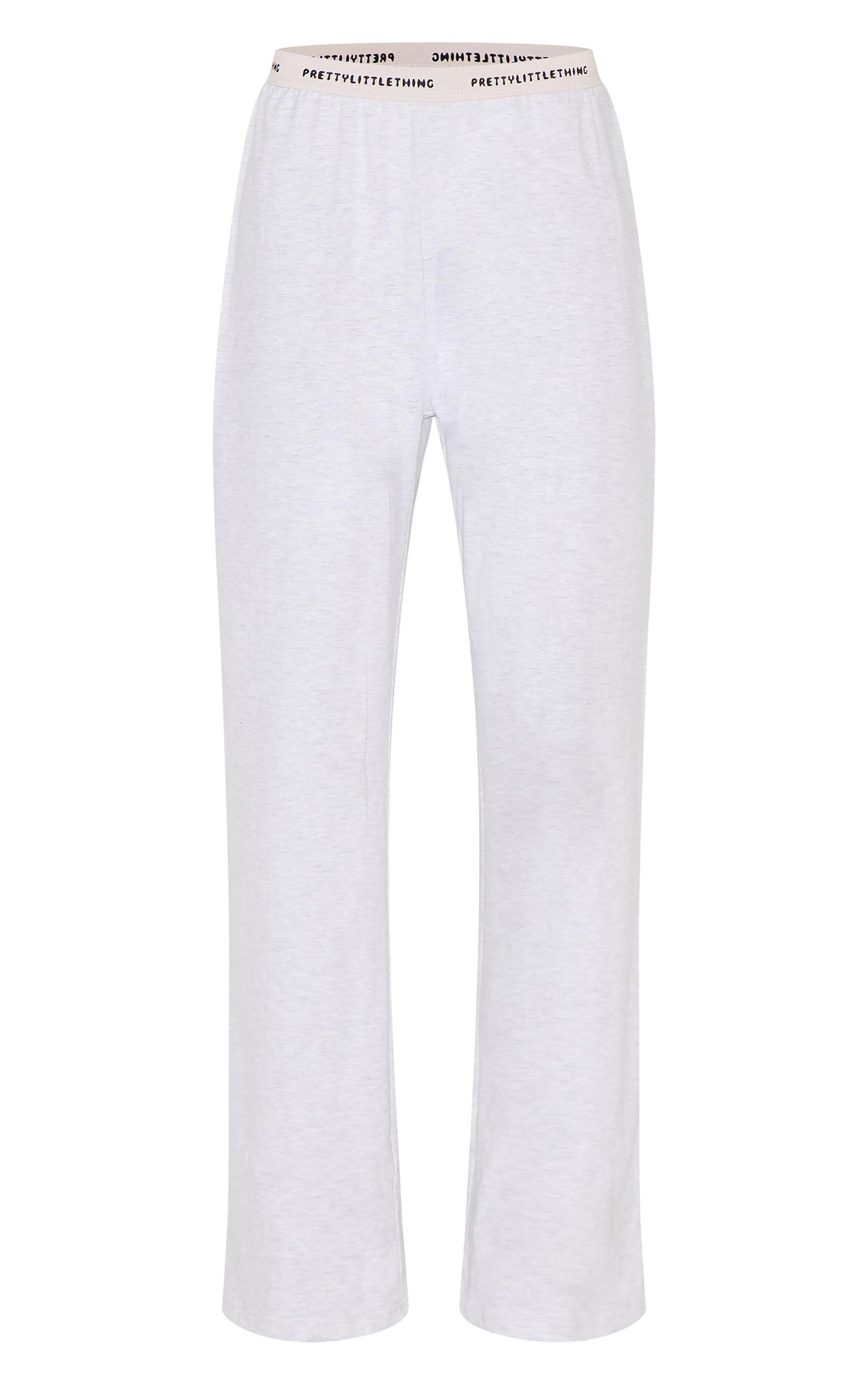 PRETTYLITTLETHING Tape Grey Marl PJ Pants Product Image