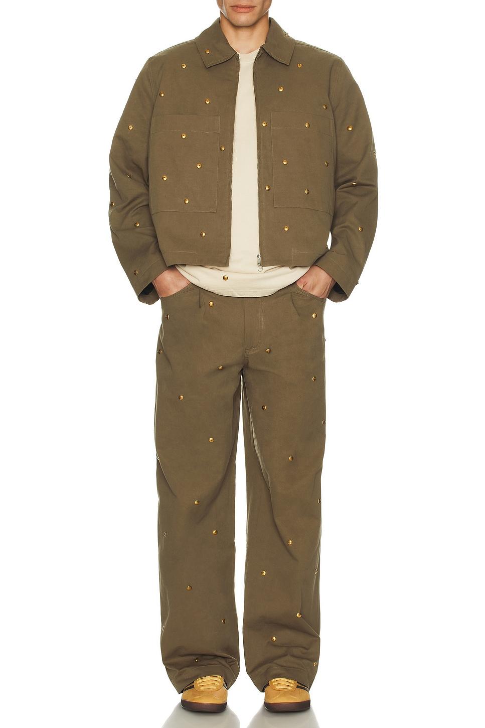 Metal Bead Crop Patch Pocket Jacket Product Image