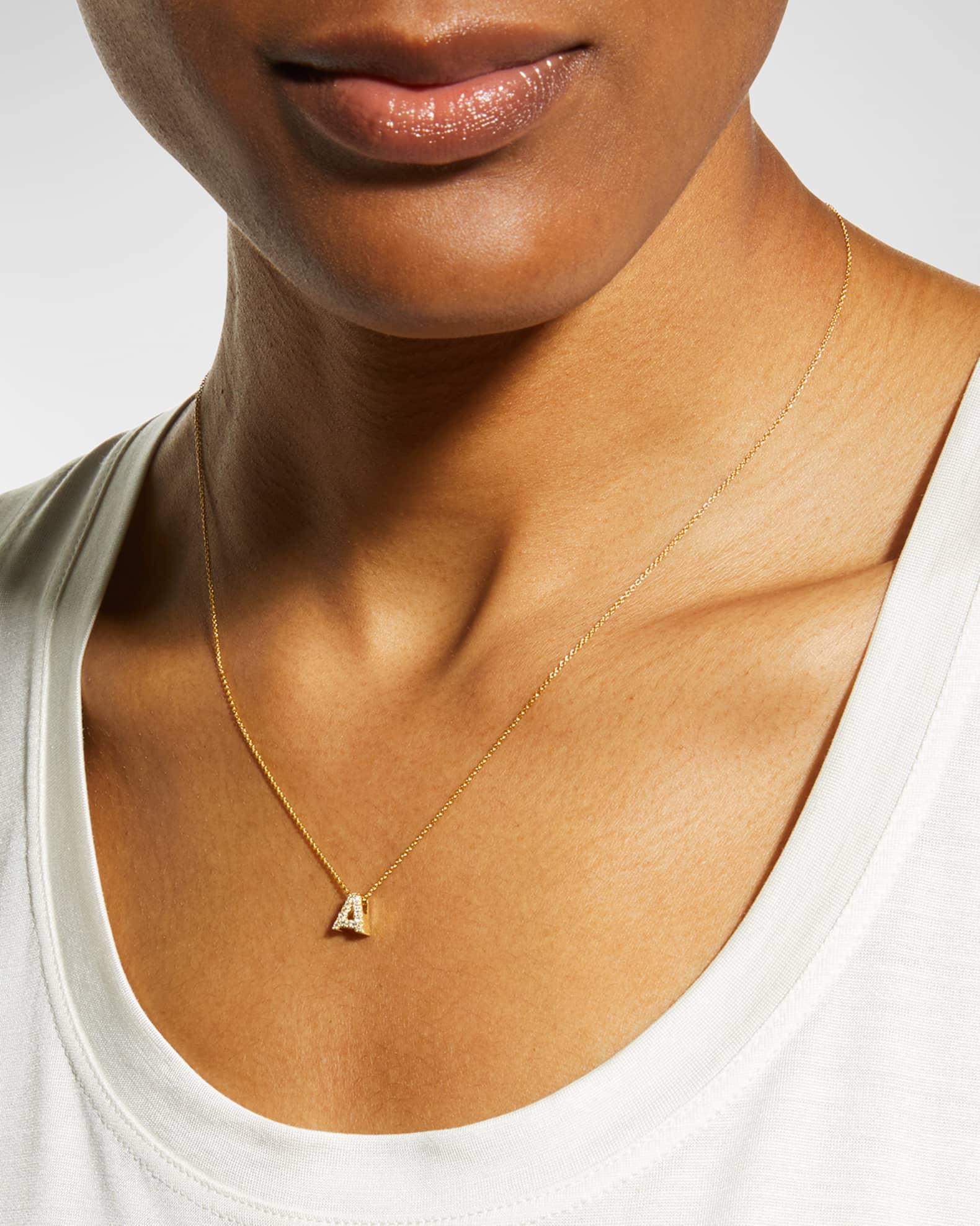 Diamond Love Letter Necklace Product Image