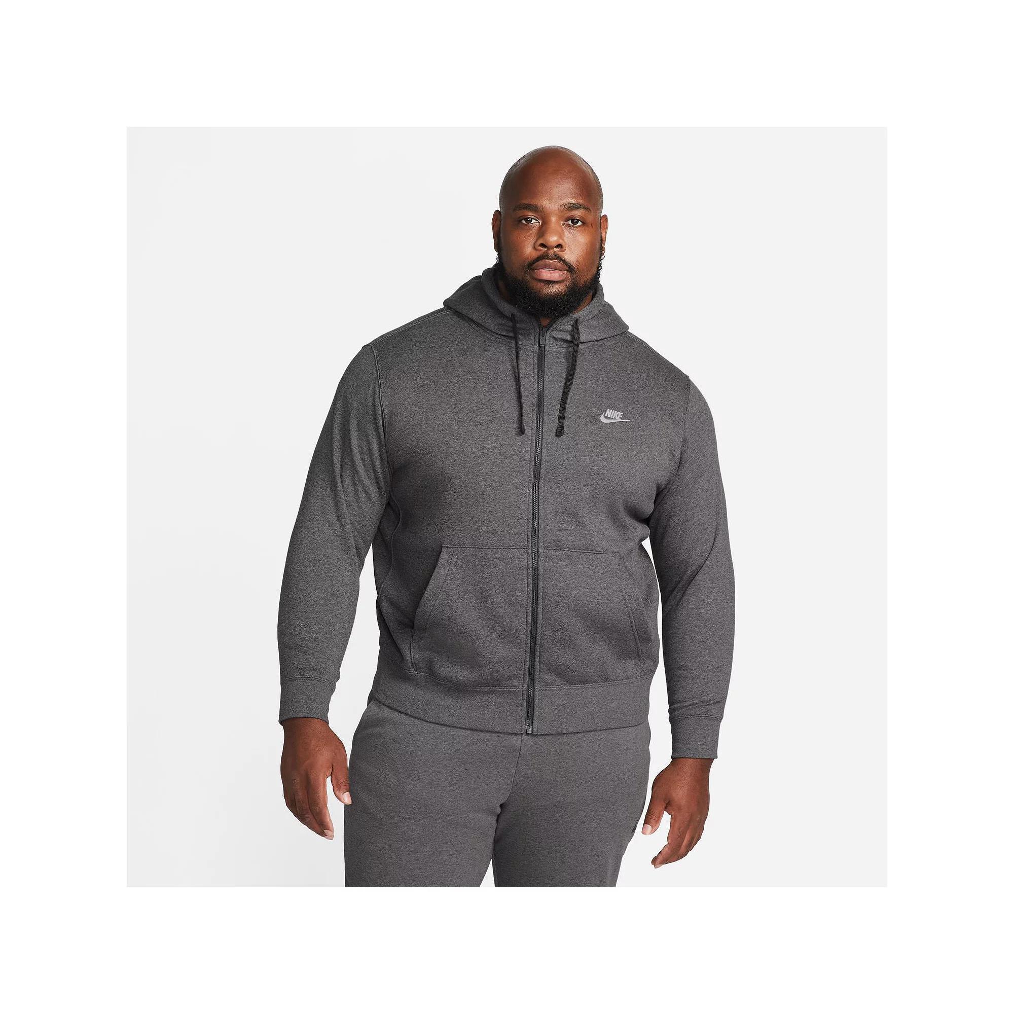 Mens Nike Sportswear Club Fleece Full-Zip Hoodie | BV2645-071 Product Image