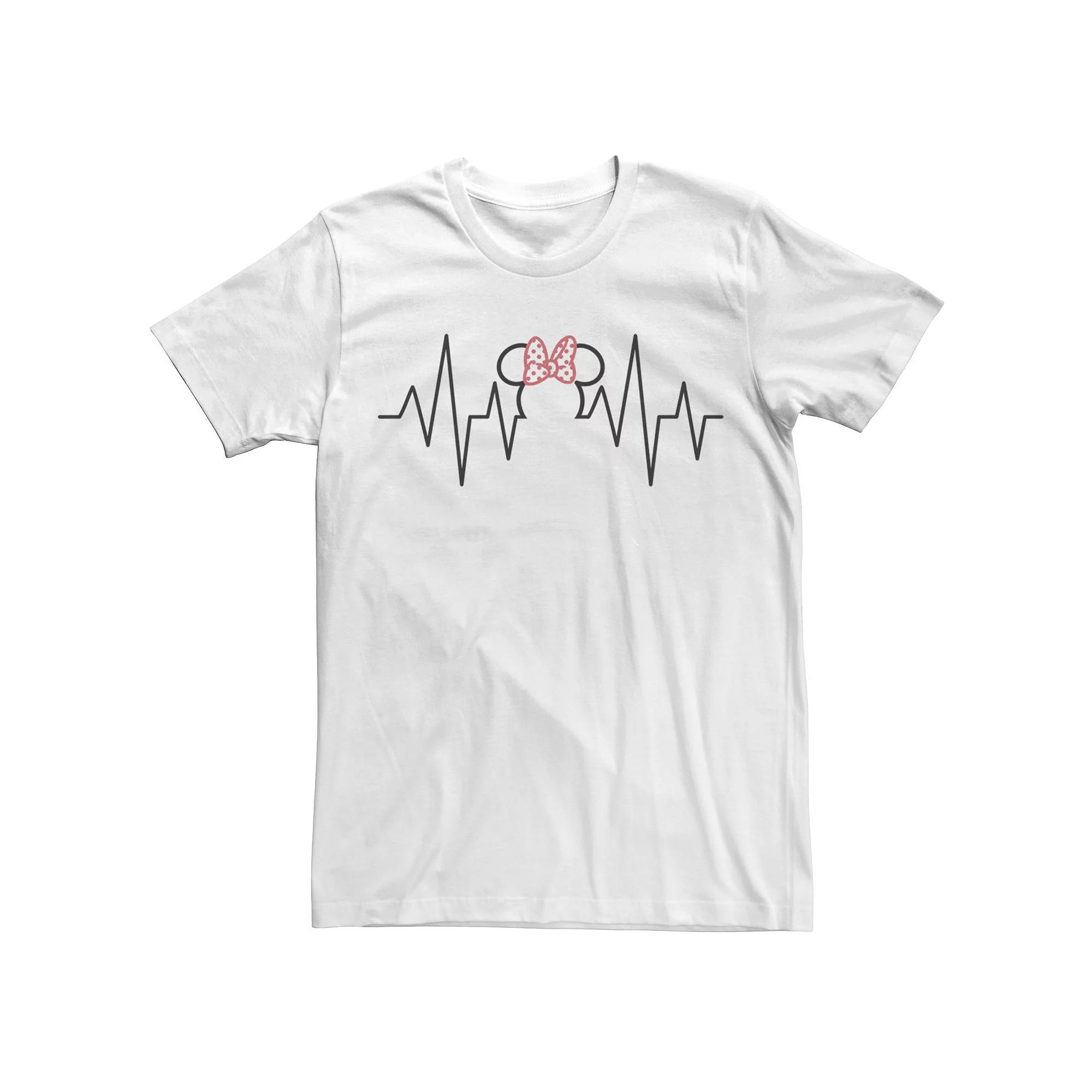 Disney's Minnie Mouse Men's Nurse's Day Heartline Tee, Size: Large, White Product Image