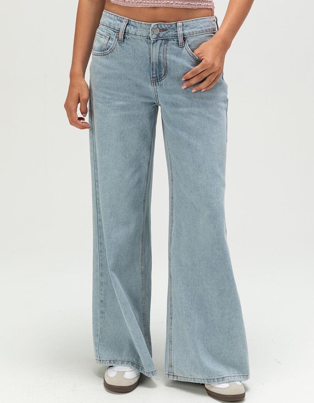 RSQ Womens Low Rise Baggy Jeans - LIGHT WASH Product Image