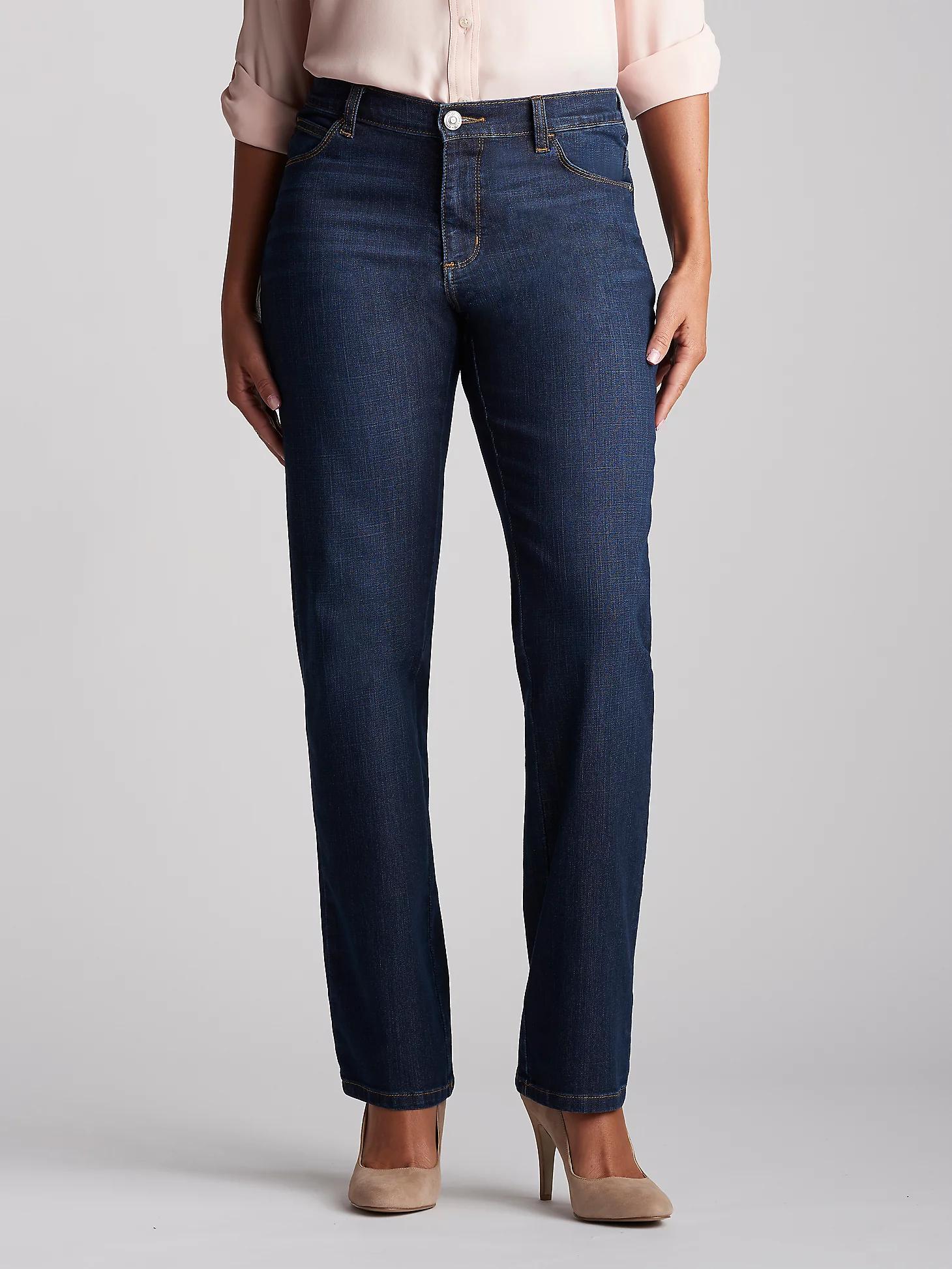 Women’s Stretch Relaxed Fit Straight Leg Jean | Women's Jeans | Lee® Product Image