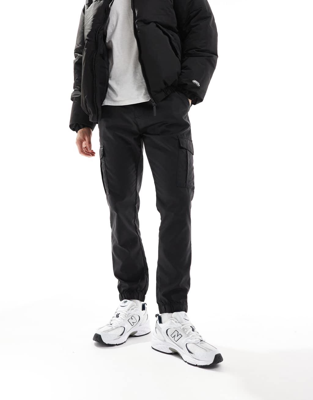 French Connection utility tech cargo pants in black Product Image