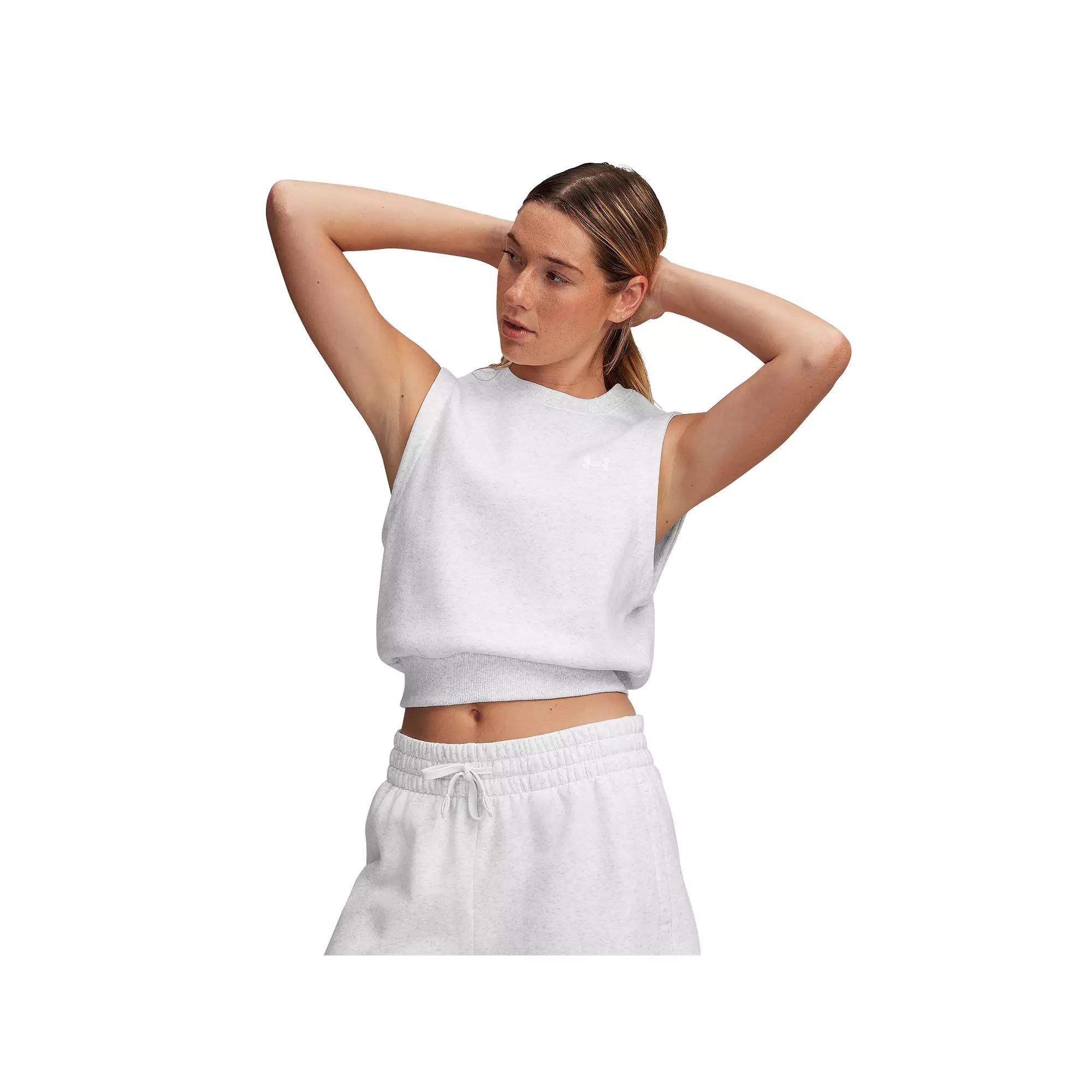 Women's Under Armour Rival Fleece Tank Top, Size: Medium, Gray Medium Grey Product Image