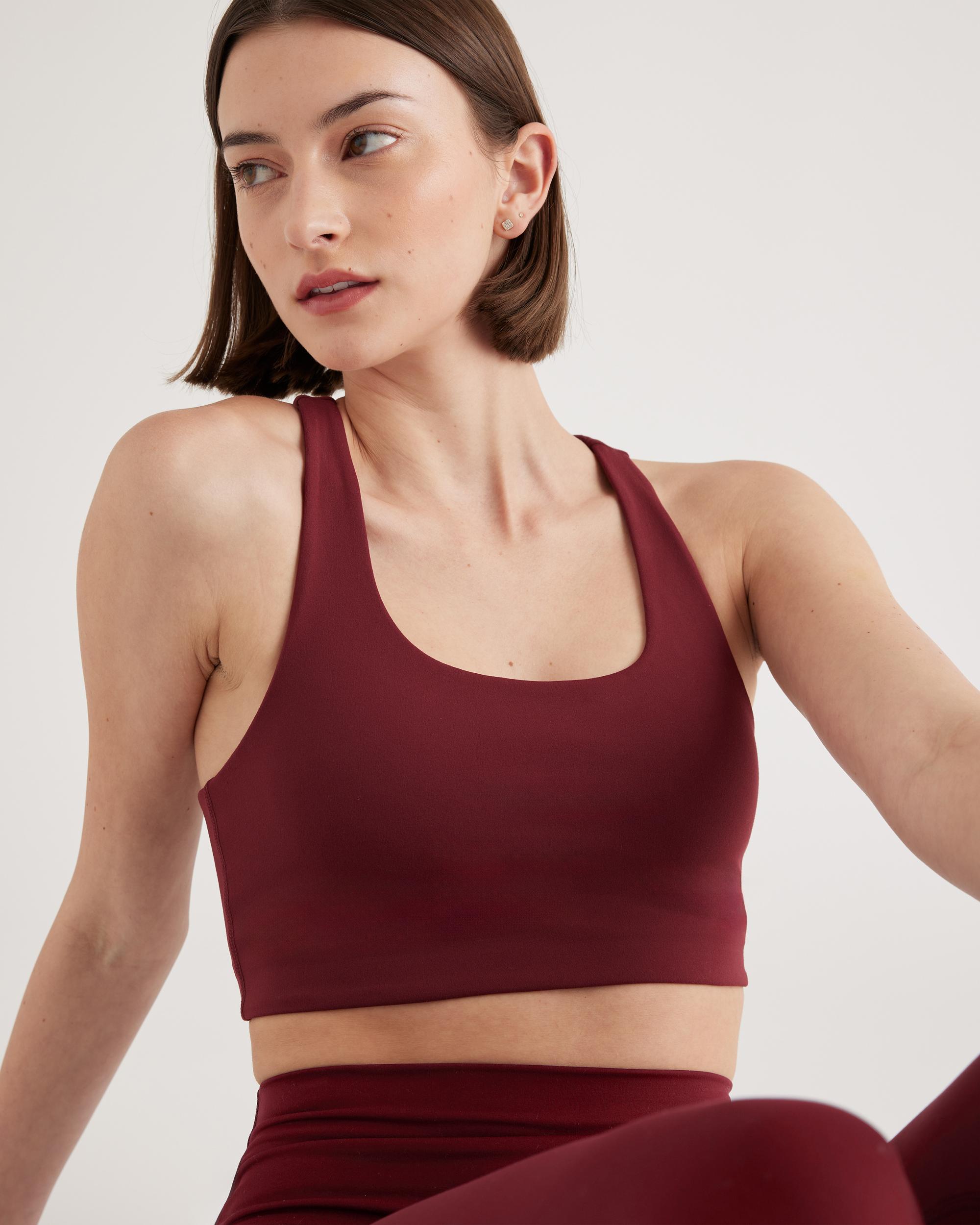 Quince | Women's Ultra-Form Scoop Neck Longline Bra Nylon/Spandex Product Image