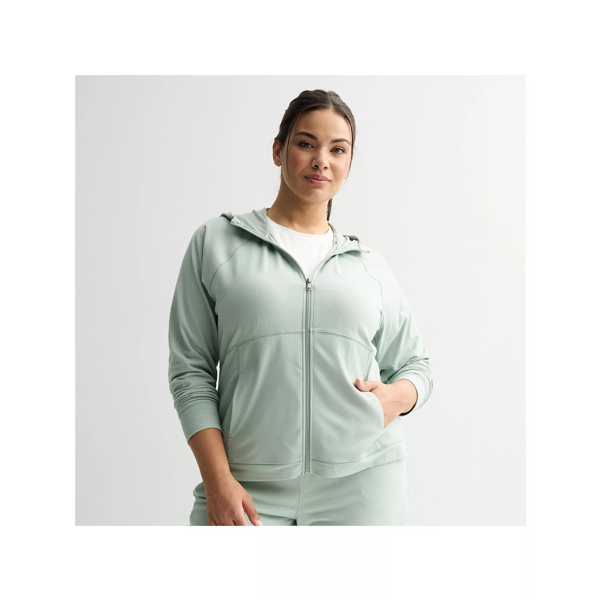 Plus Size Tek Gear® Essential Hooded Jacket, Women's, Size: 3XL, Ostego Bay Product Image