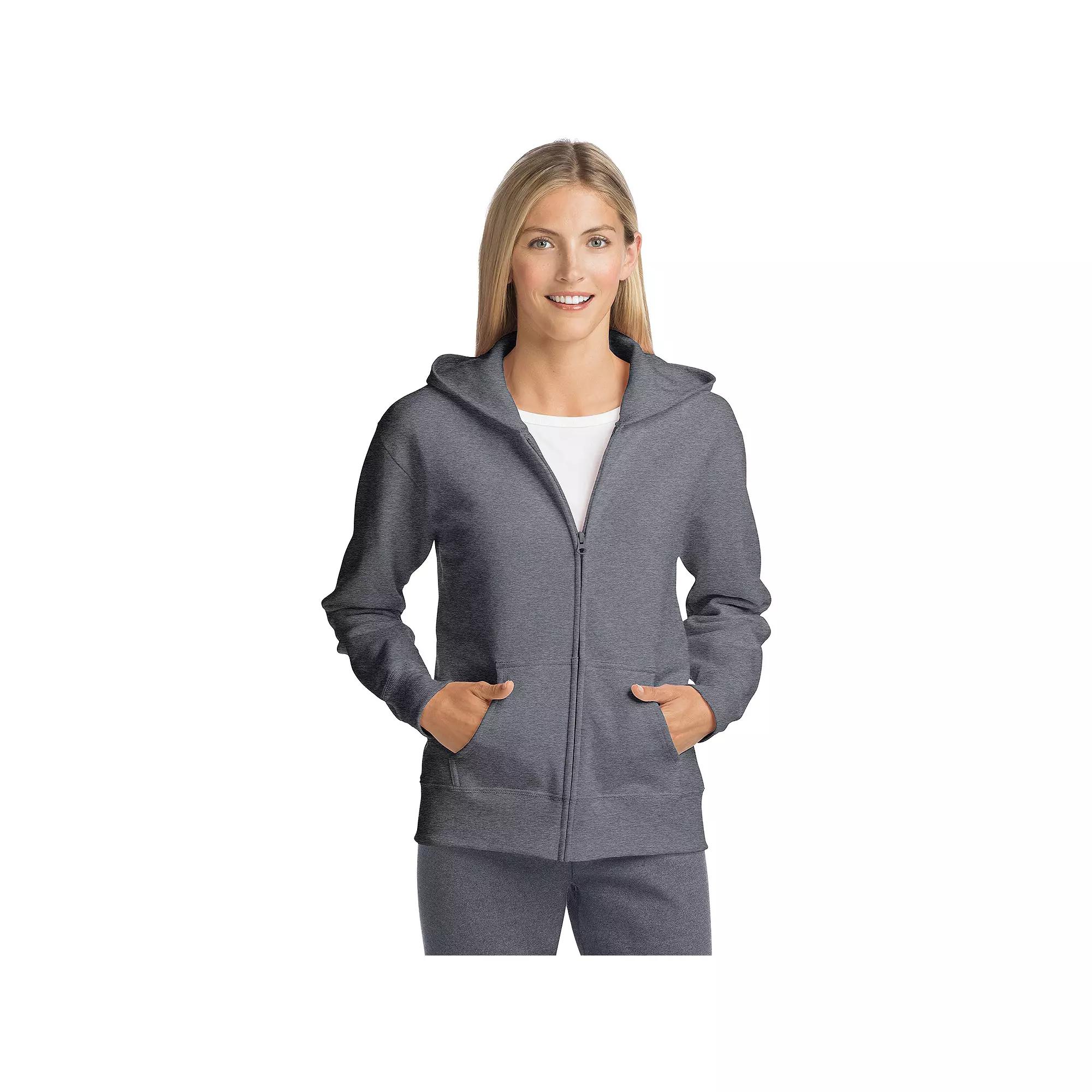 Women's Hanes® EcoSmart Full-Zip Hoodie Sweatshirt,  Product Image