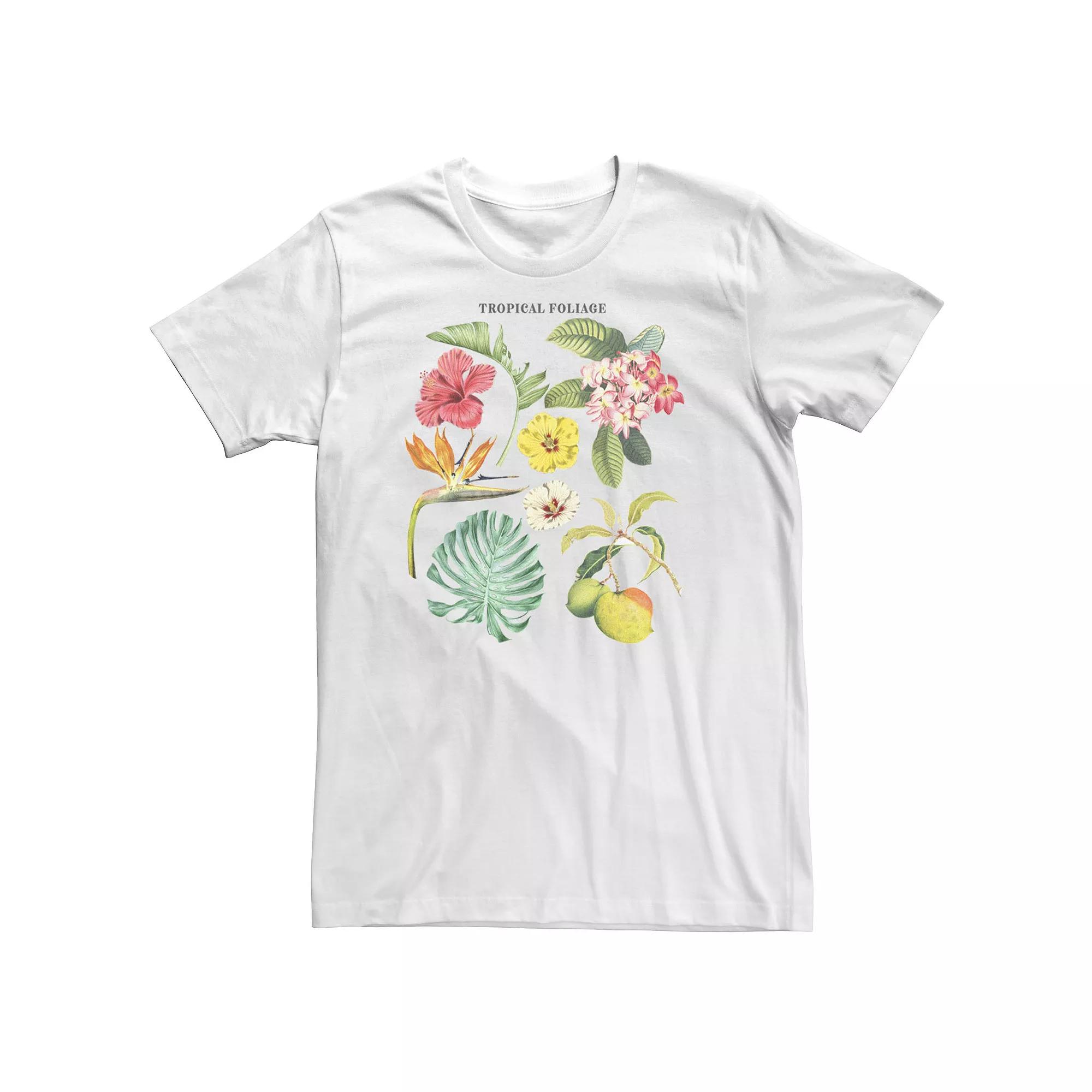 Big & Tall Tropical Foliage Portrait Collage Tee, Men's,  Product Image