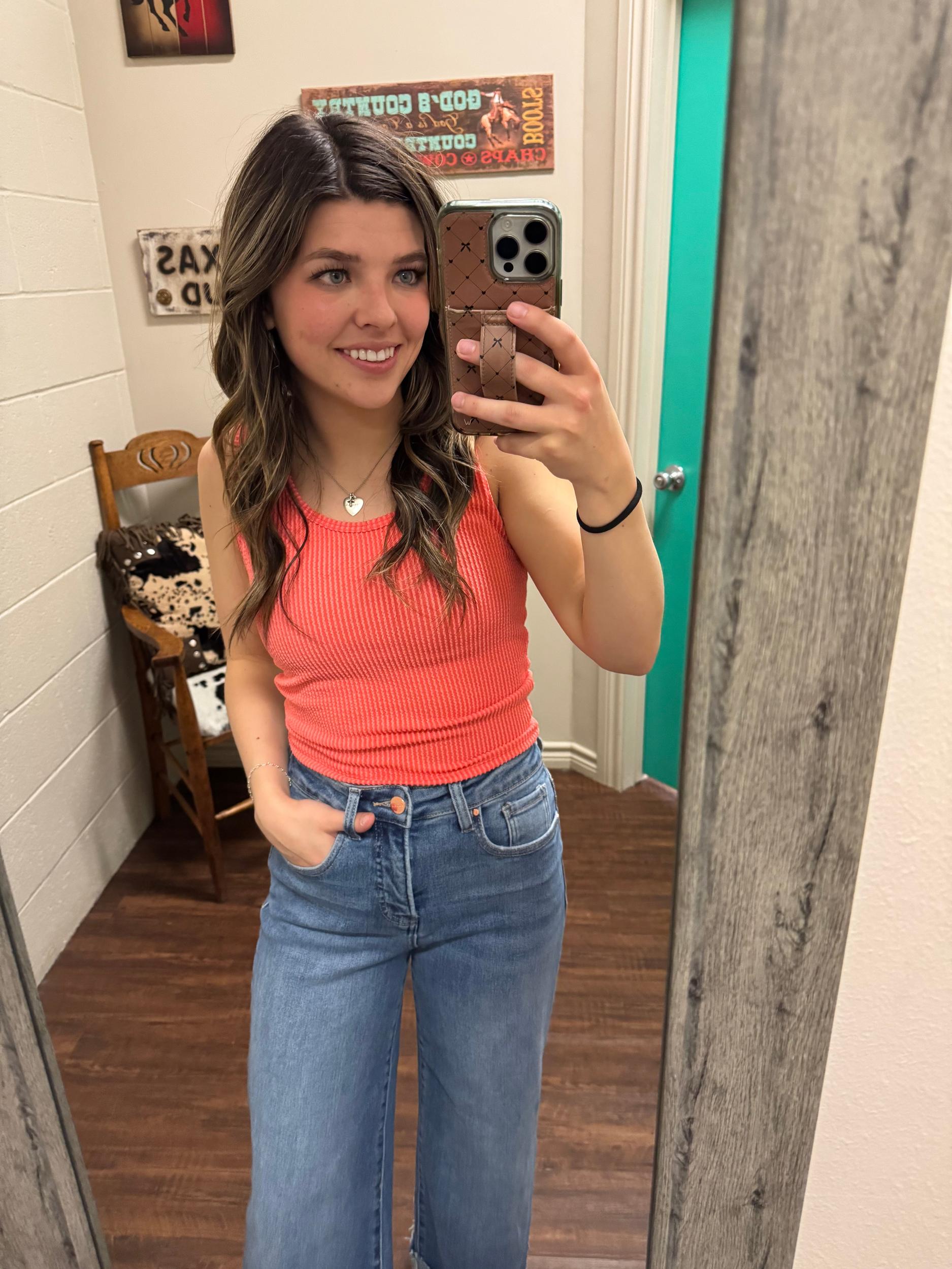 Kick Back Cropped Tank- 5 Colors Product Image