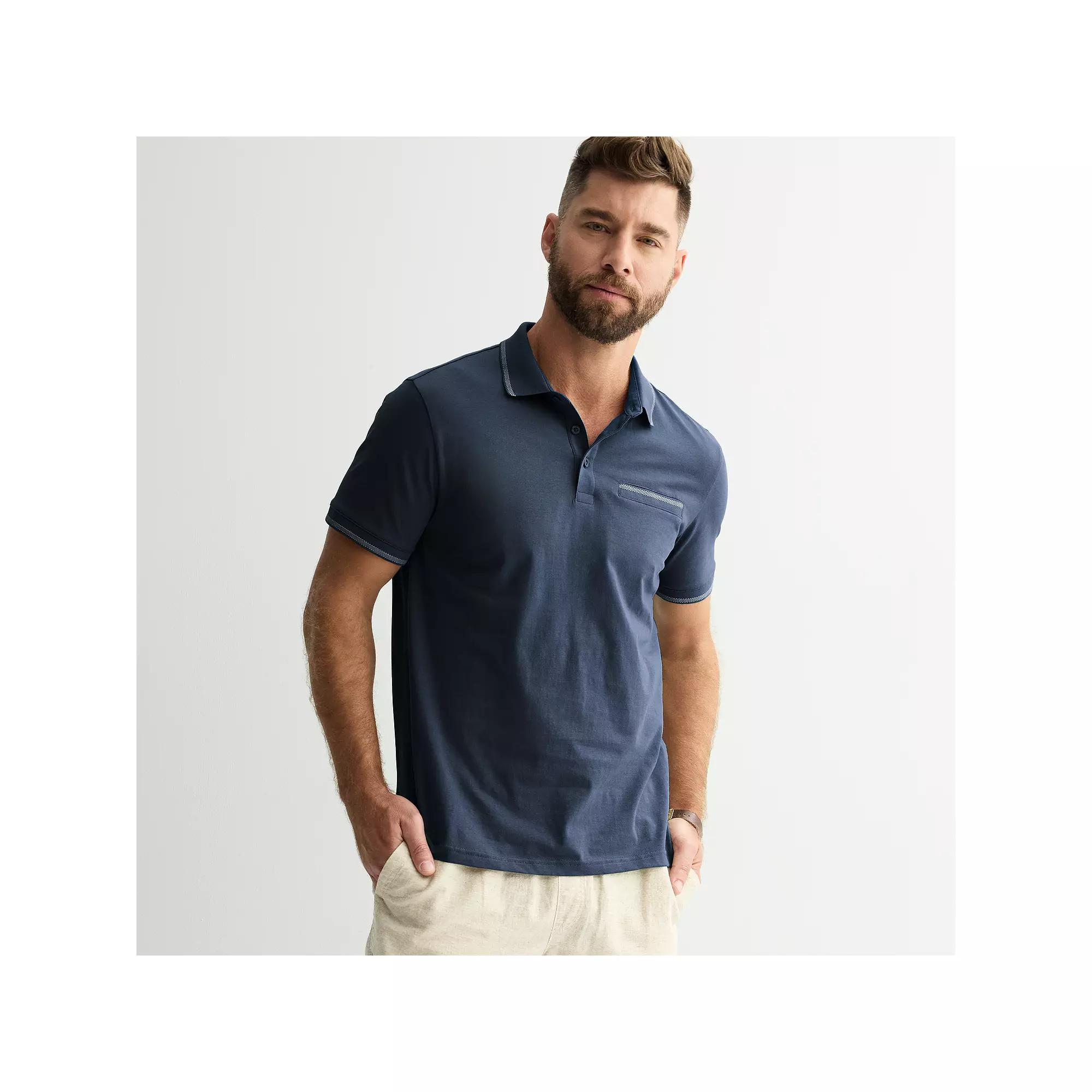 Men's Apt. 9® Short Sleeve Tipped Polo,  Product Image