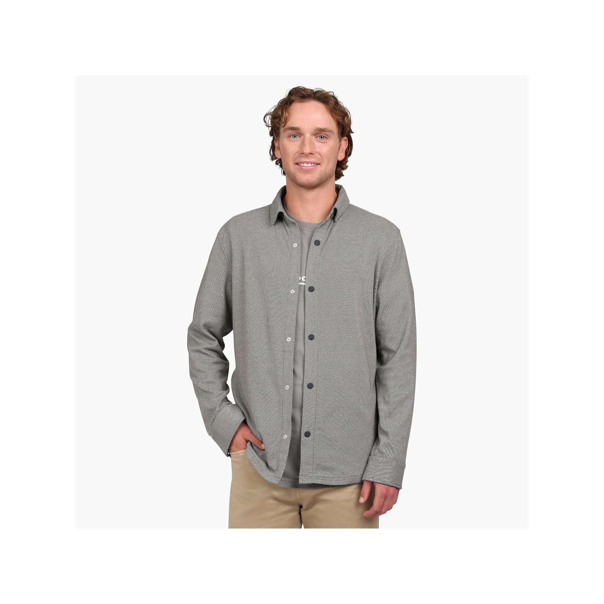 Men's Quiksilver Knit Button Down Shirt, Size: Medium, Black Product Image