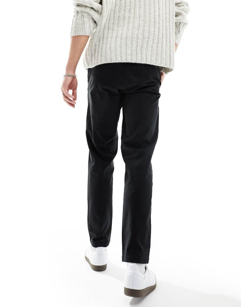 Jack & Jones tapered chino in black Product Image