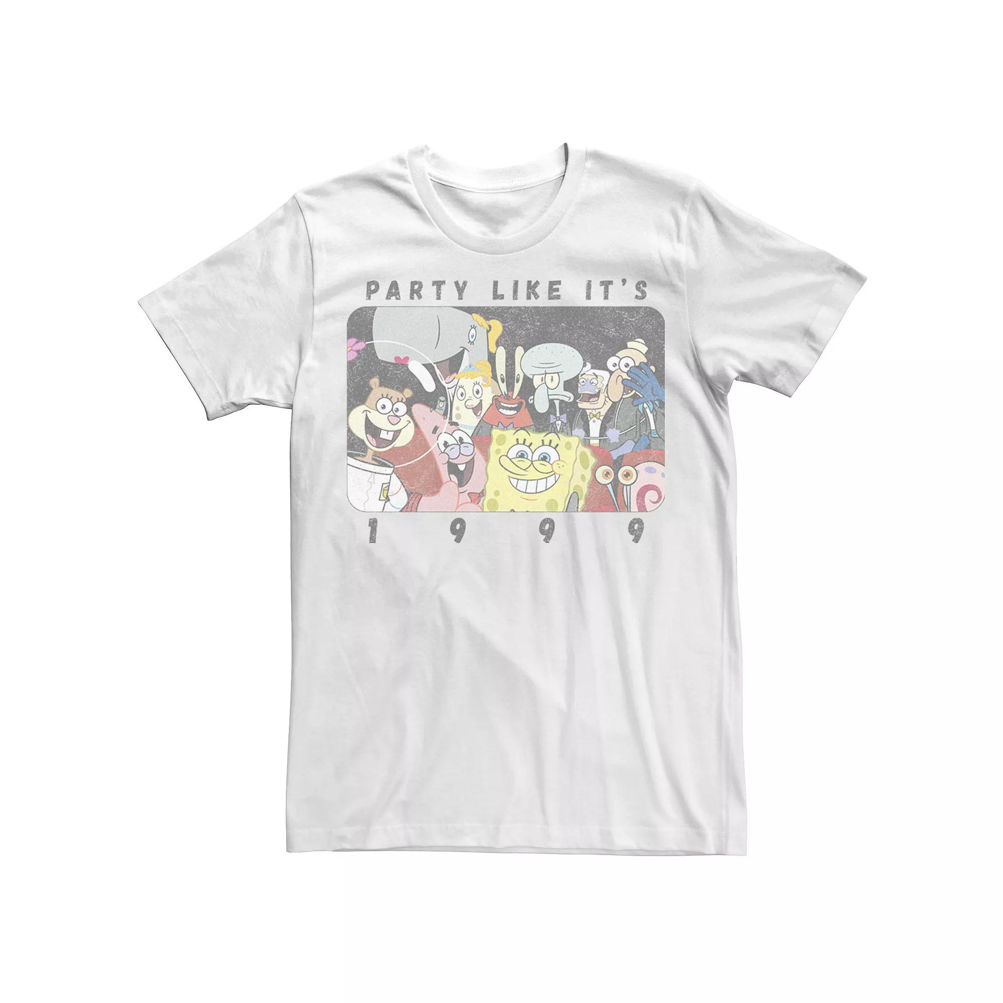 Big & Tall SpongeBob SquarePants Party Like It's 1999 Tee, Men's,  Product Image