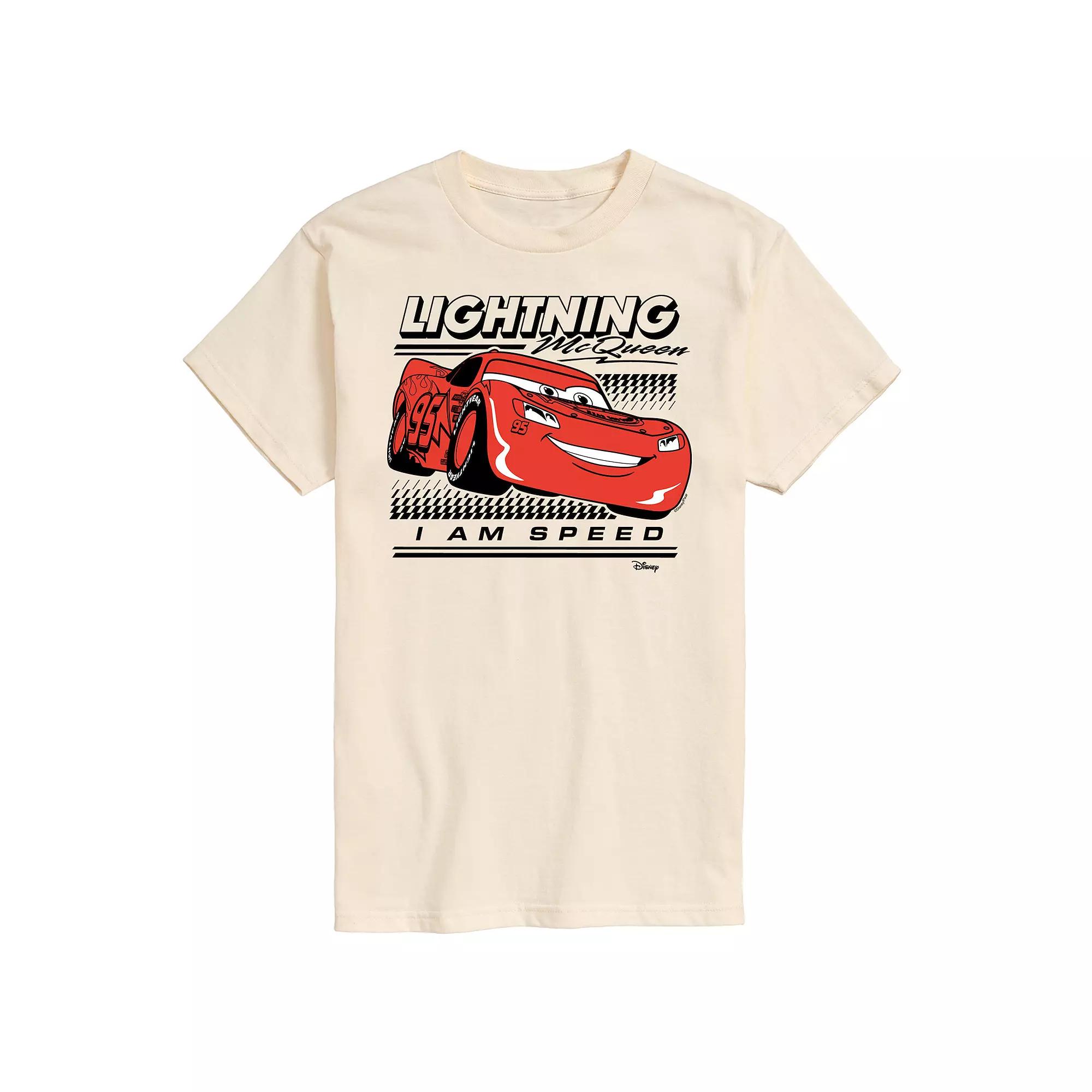 Disney / Pixar's Cars Lightening McQueen Men's I Am Speed Graphic Tee,  Product Image