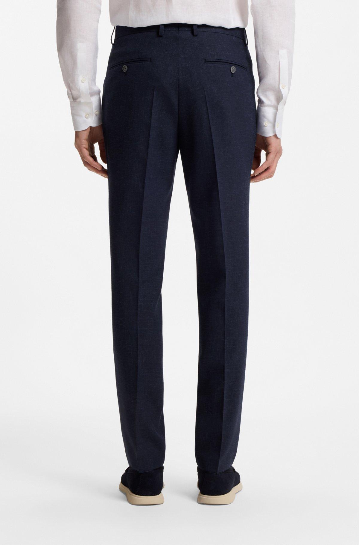 Two-piece slim-fit suit in micro-patterned cloth Product Image
