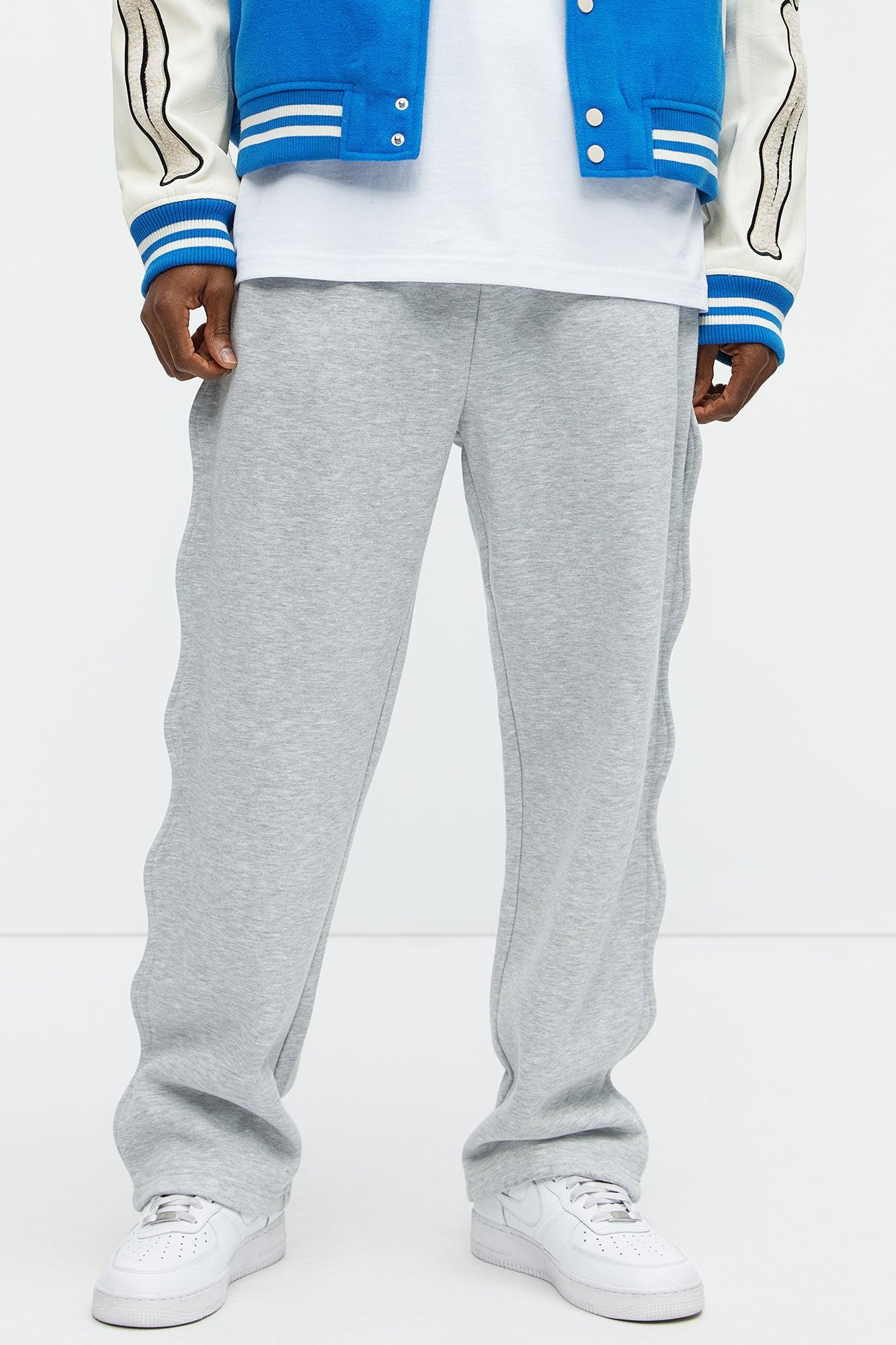 Tyson Wavy Straight Sweatpants - Heather Grey Product Image