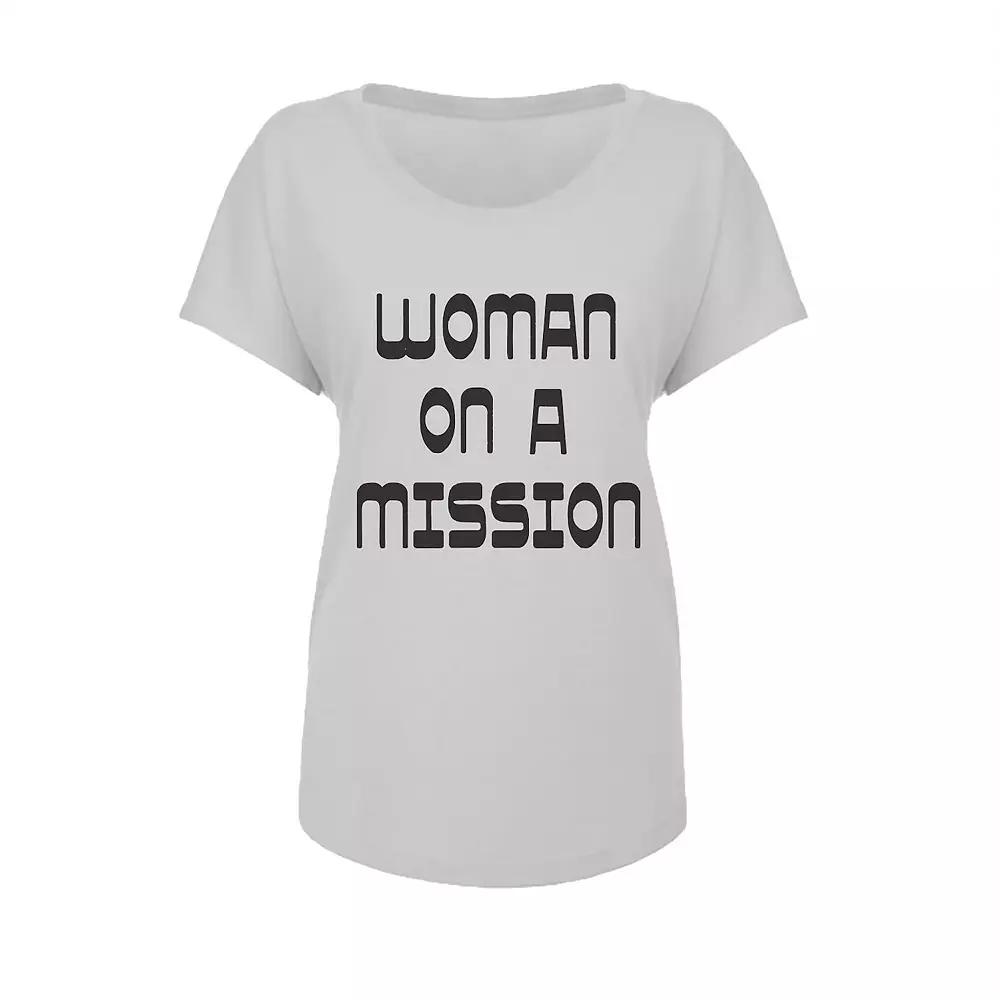 Junior's Grayson Threads Woman On A Mission Graphic Tee, Women's,  Product Image