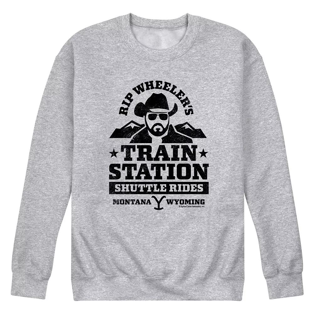 Men's Yellowstone Train Station Sweatshirt,  Product Image