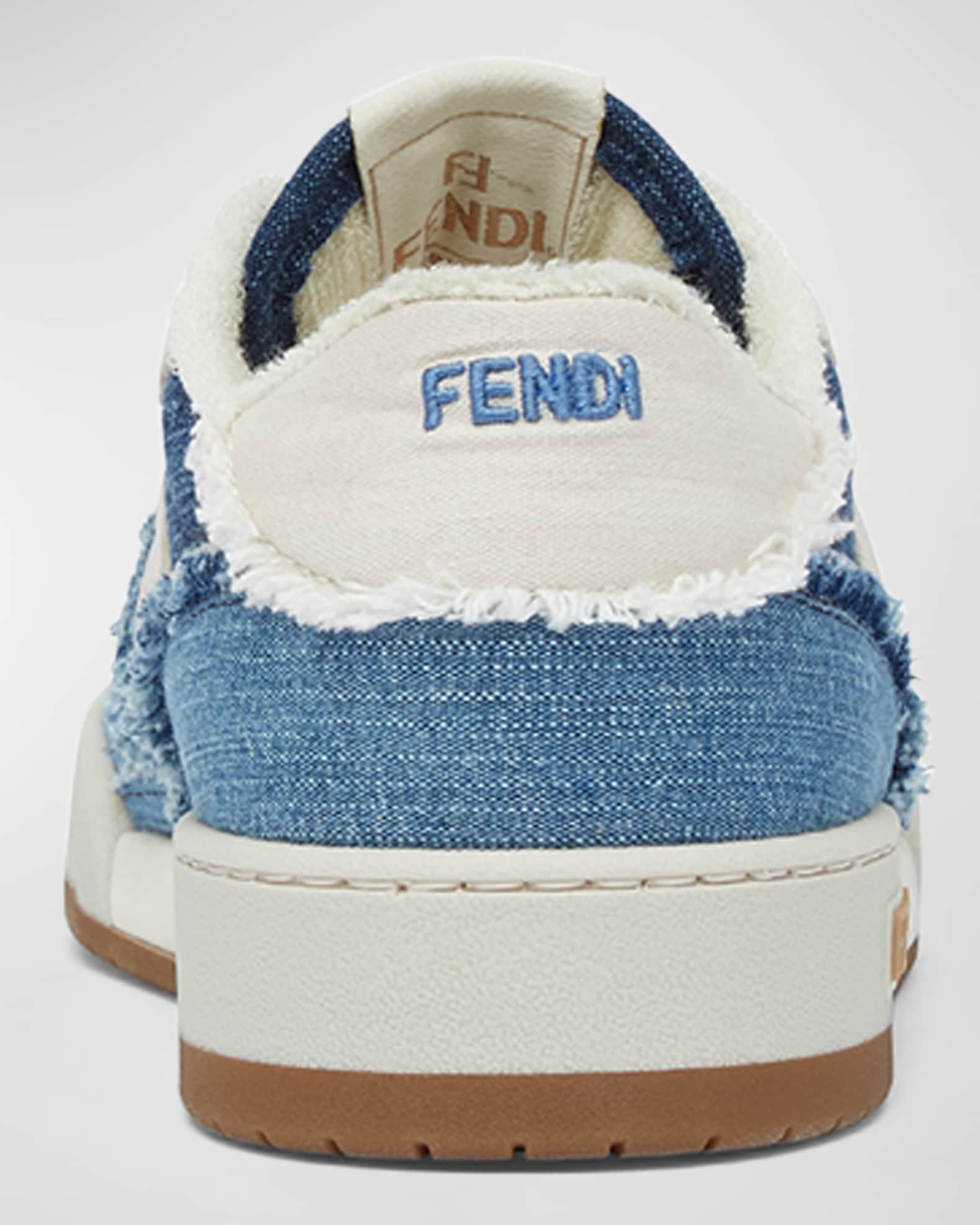 Men's Match Mixed Denim Low-Top Sneakers Product Image