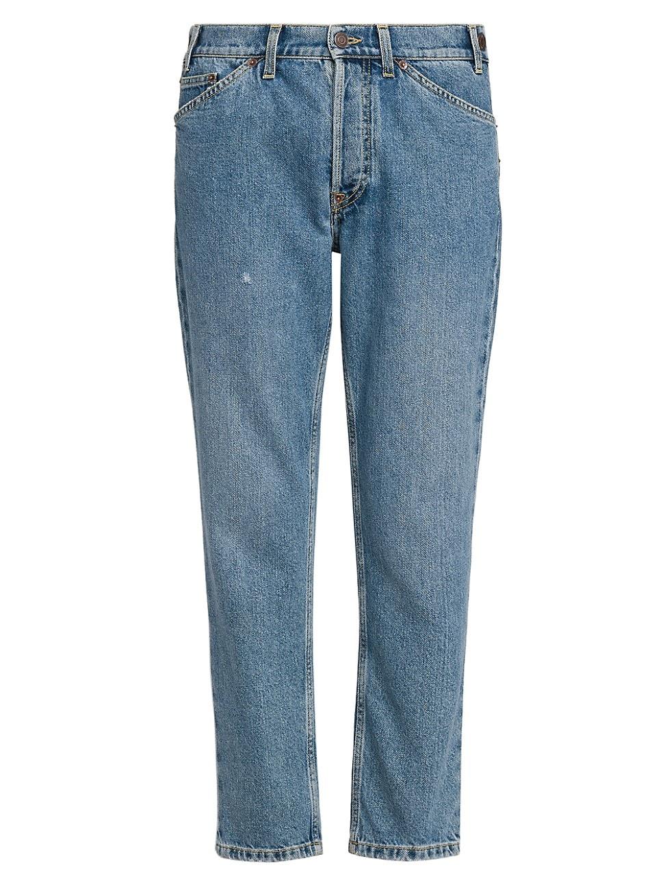 Womens Straight Ankle Mid-Rise Jeans Product Image