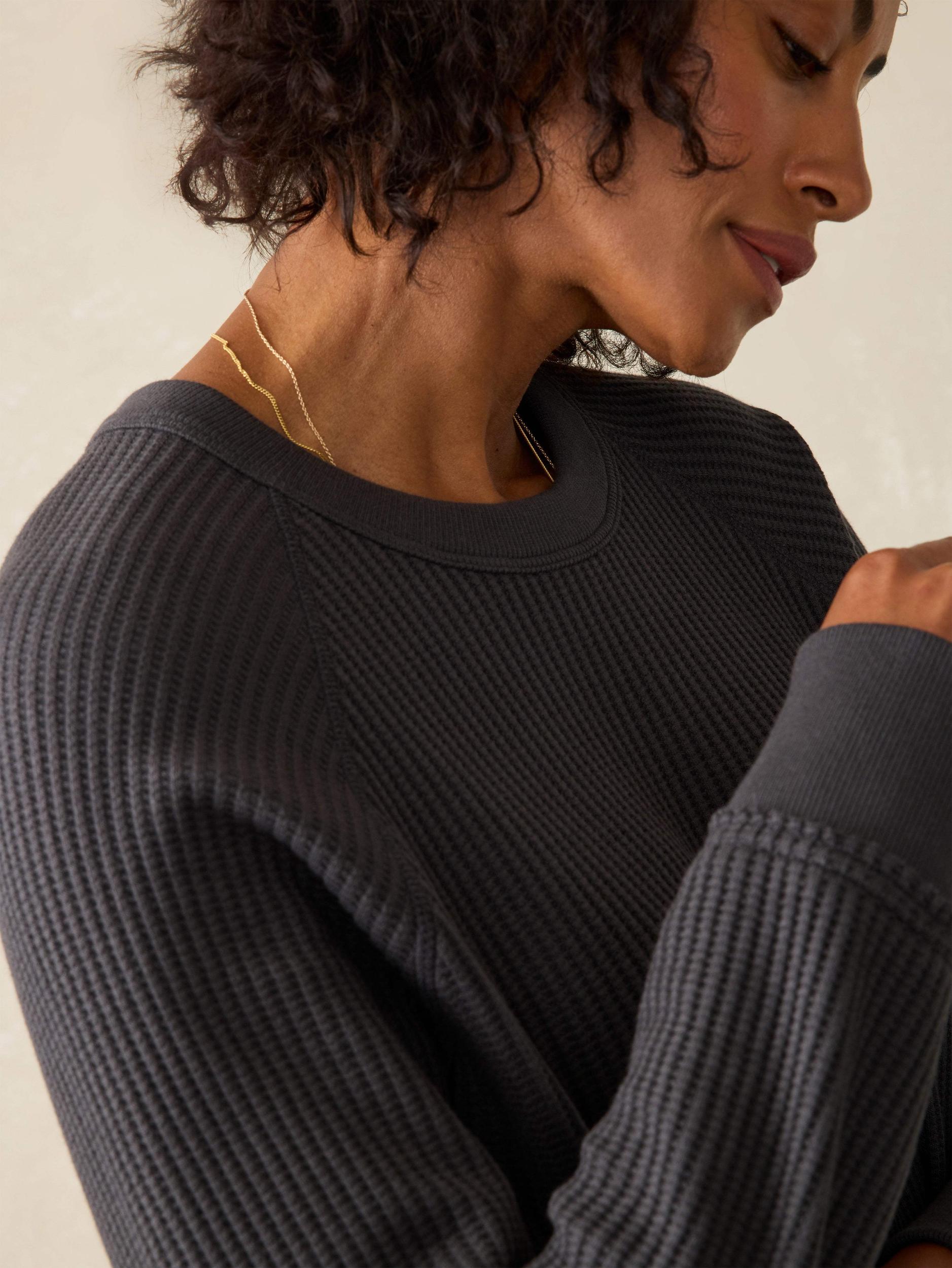 Legend™ Waffle Layering Crew - Black Female Product Image