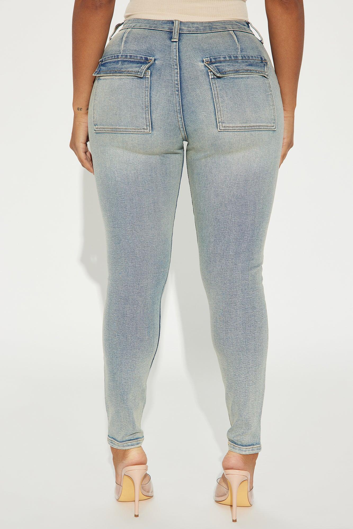 If You Know Cargo Skinny Jeans - Vintage Wash Product Image
