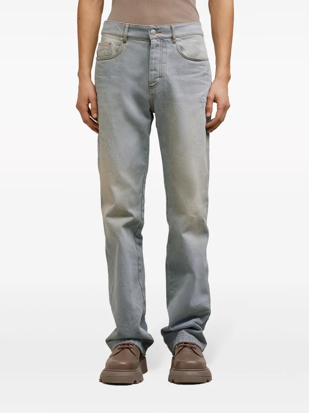 mid-rise straight-leg jeans Product Image