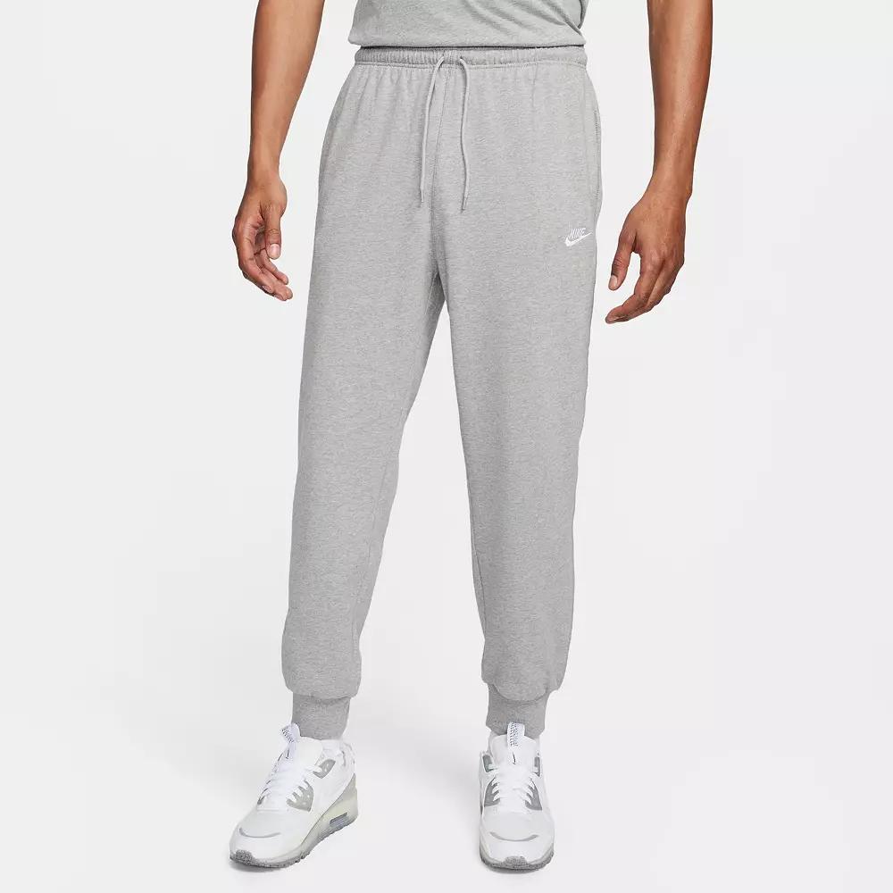 Nike Mens Nike Club Knit Joggers - Mens White/Dark Grey Heather Product Image