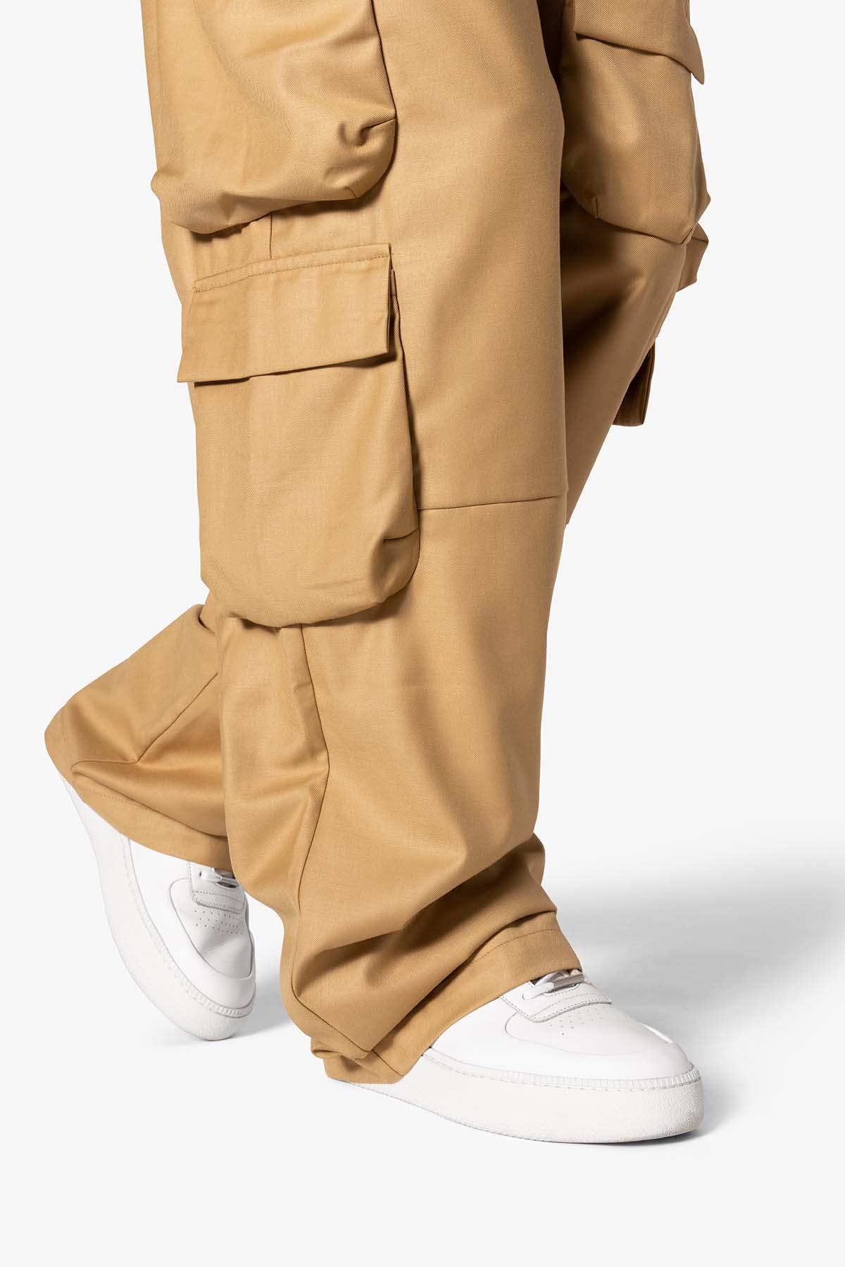 Bonded Gabardine Cargo Pants - Tan Product Image